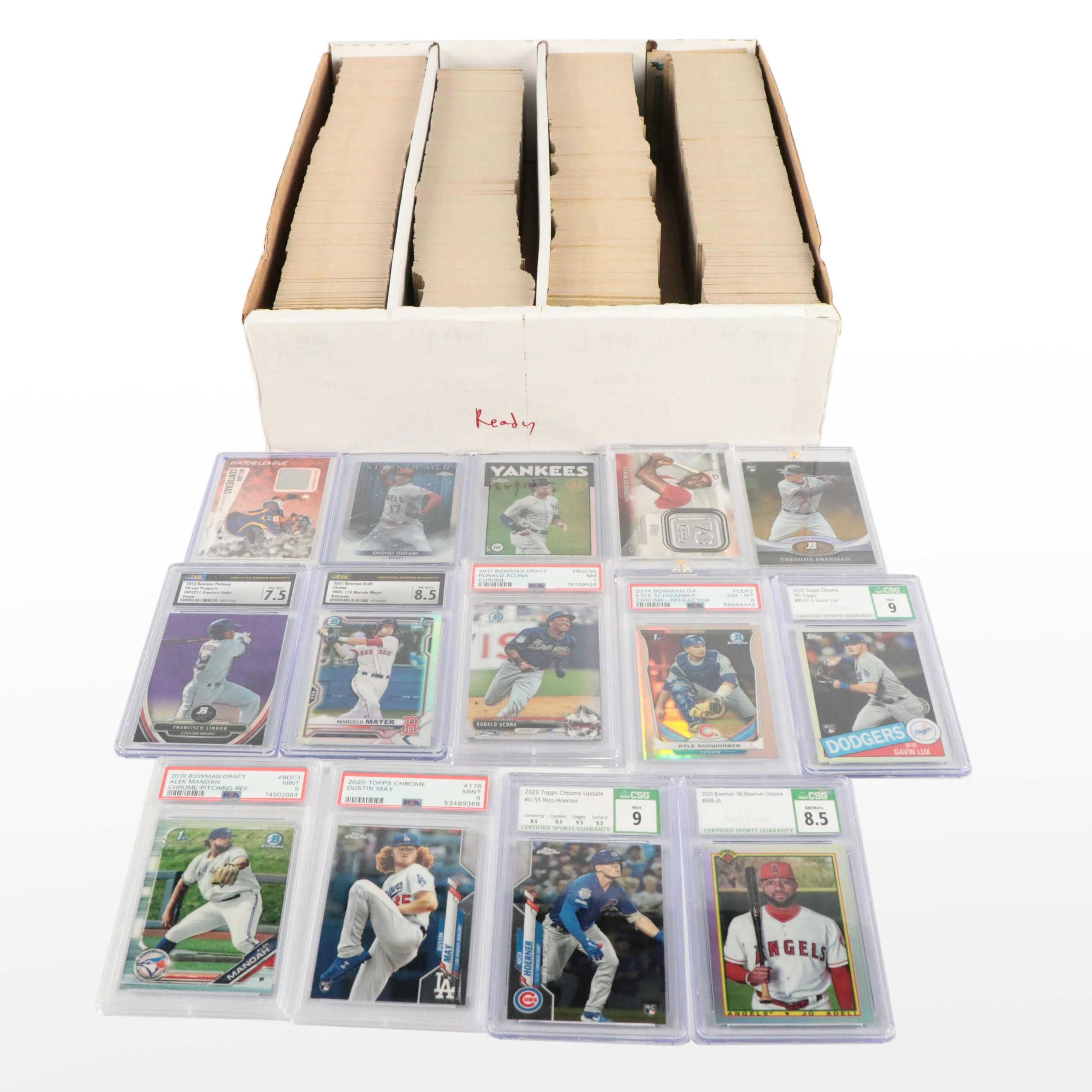 Gypsy Queen and Other Baseball Cards with Ohtani Rookie Year, Acuna Jr. Prospect