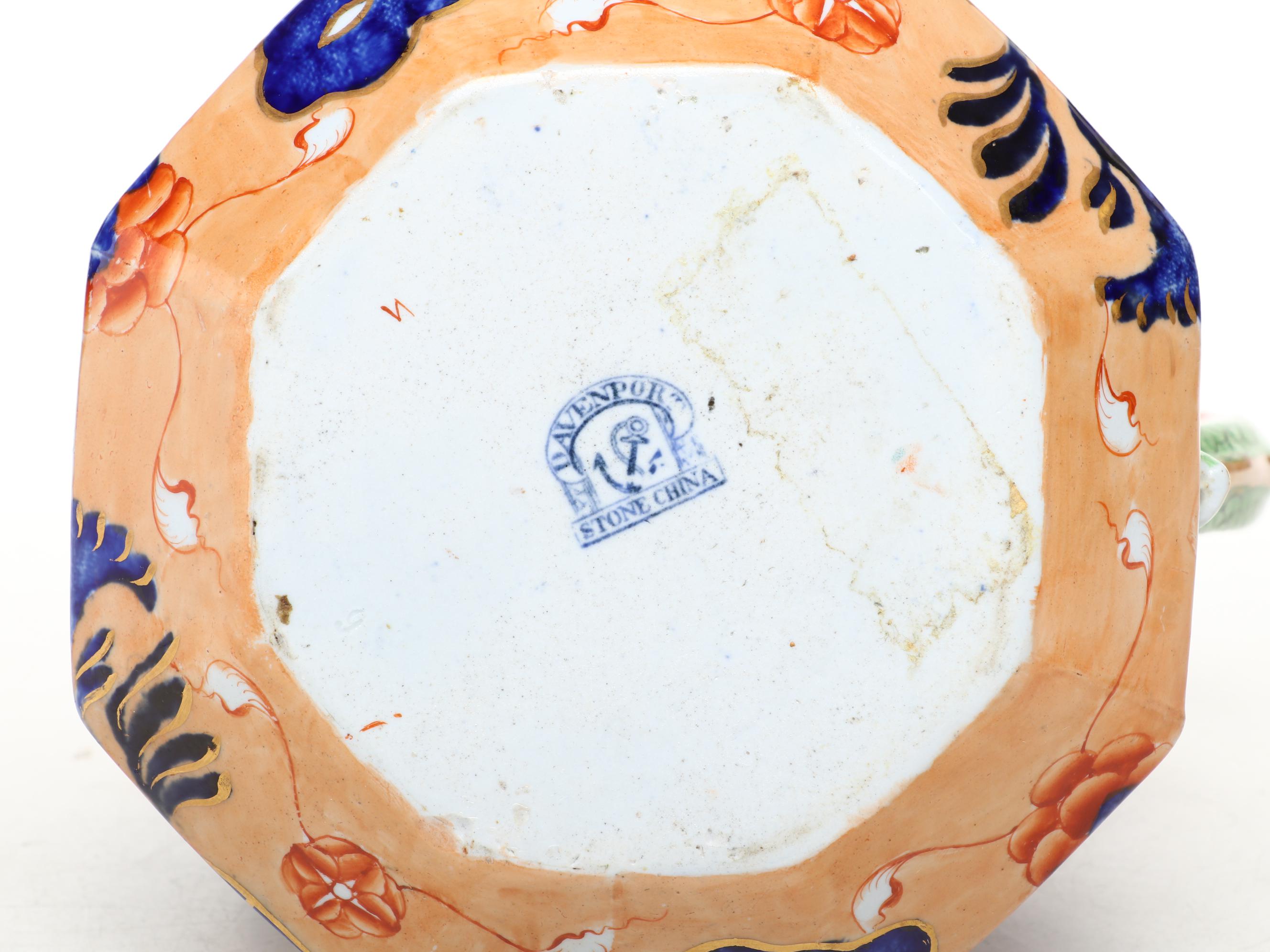 Davenport Imari Style Porcelain Pitcher, Early 19th Century