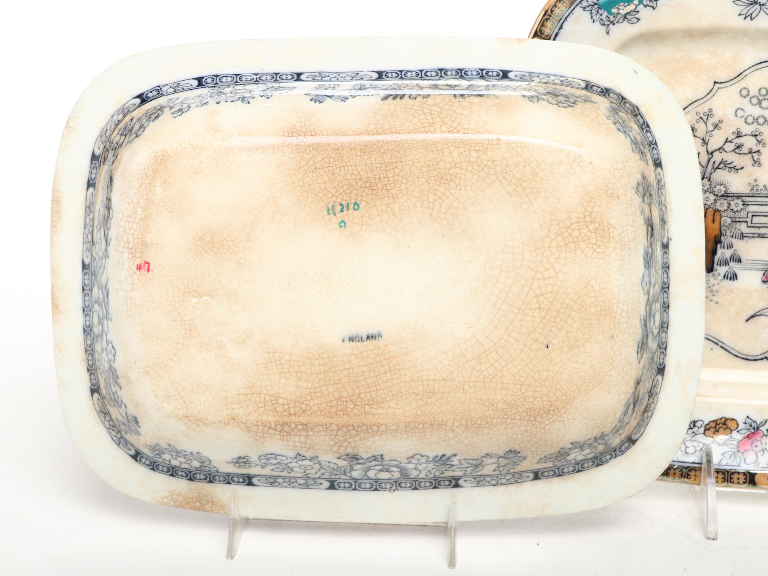 Ashworth Bros. and L. Straus & Sons "Chinese Pattern"  Ironstone Tableware