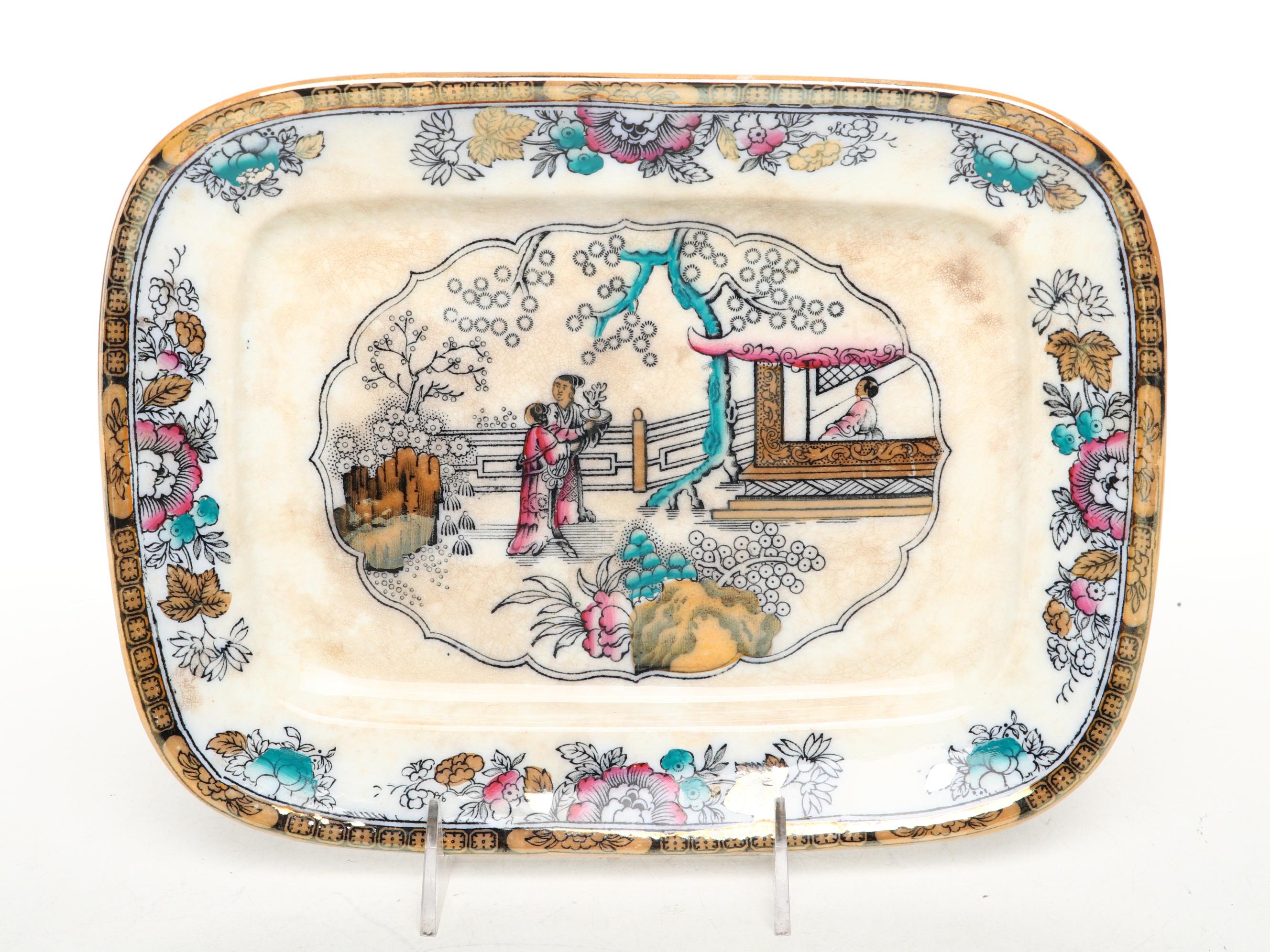 Ashworth Bros. and L. Straus & Sons "Chinese Pattern"  Ironstone Tableware