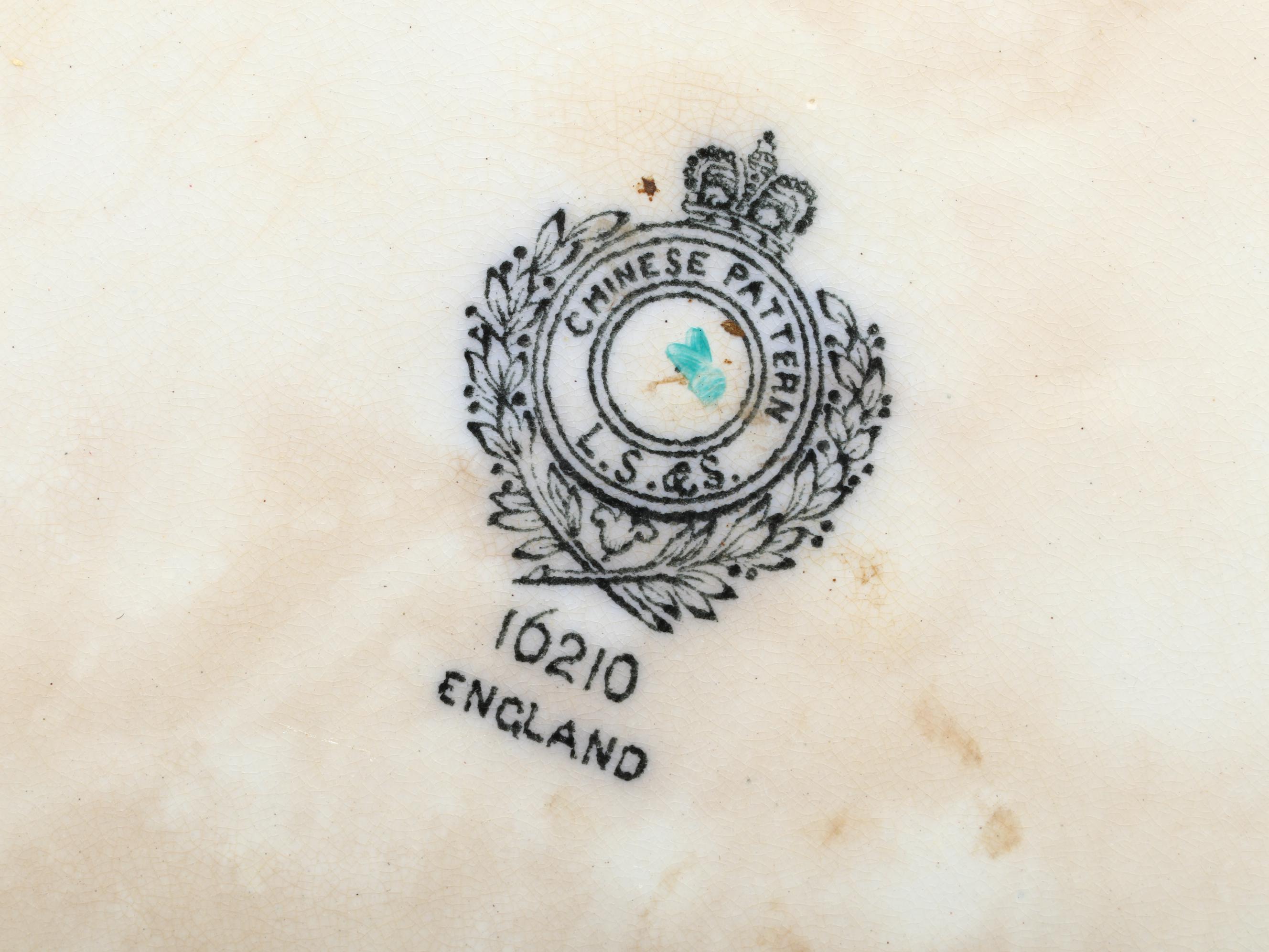 Ashworth Bros. and L. Straus & Sons "Chinese Pattern"  Ironstone Tableware