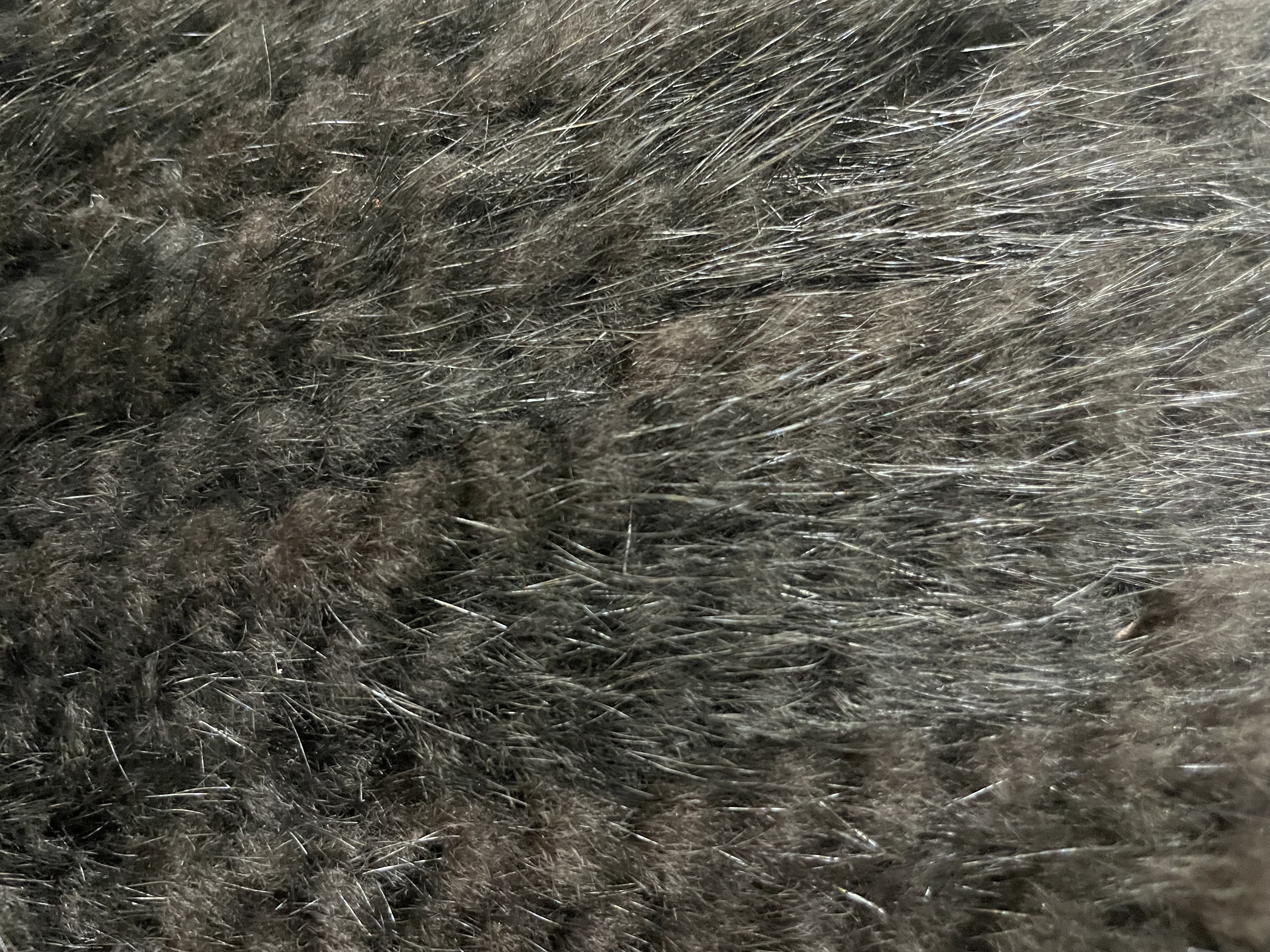 Mink Flat Fur Woven Capelet with Fox Fur Trim