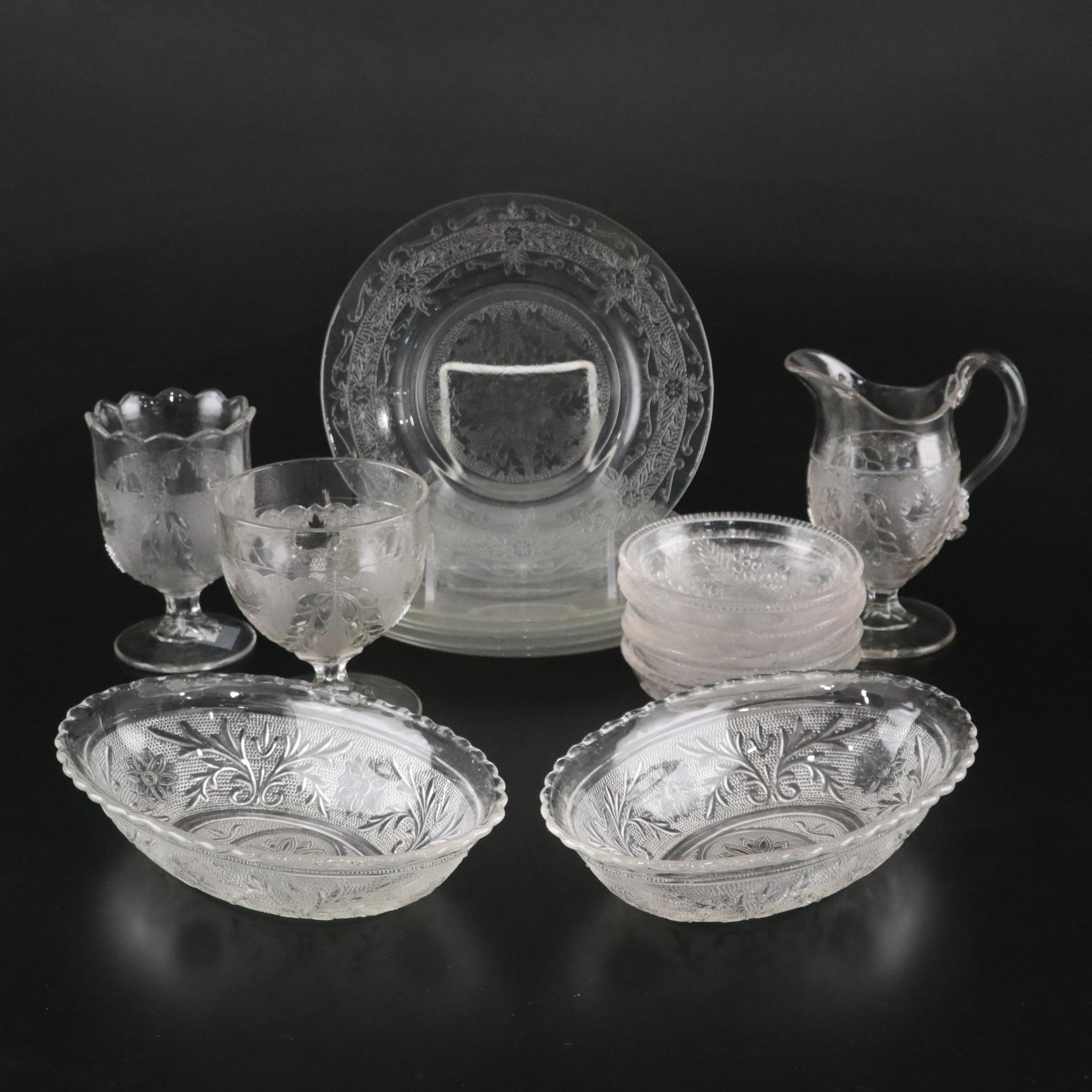 Depression Glass Luncheon Plates, EAPG "Grape & Festoon" by Doyle & Co. and More