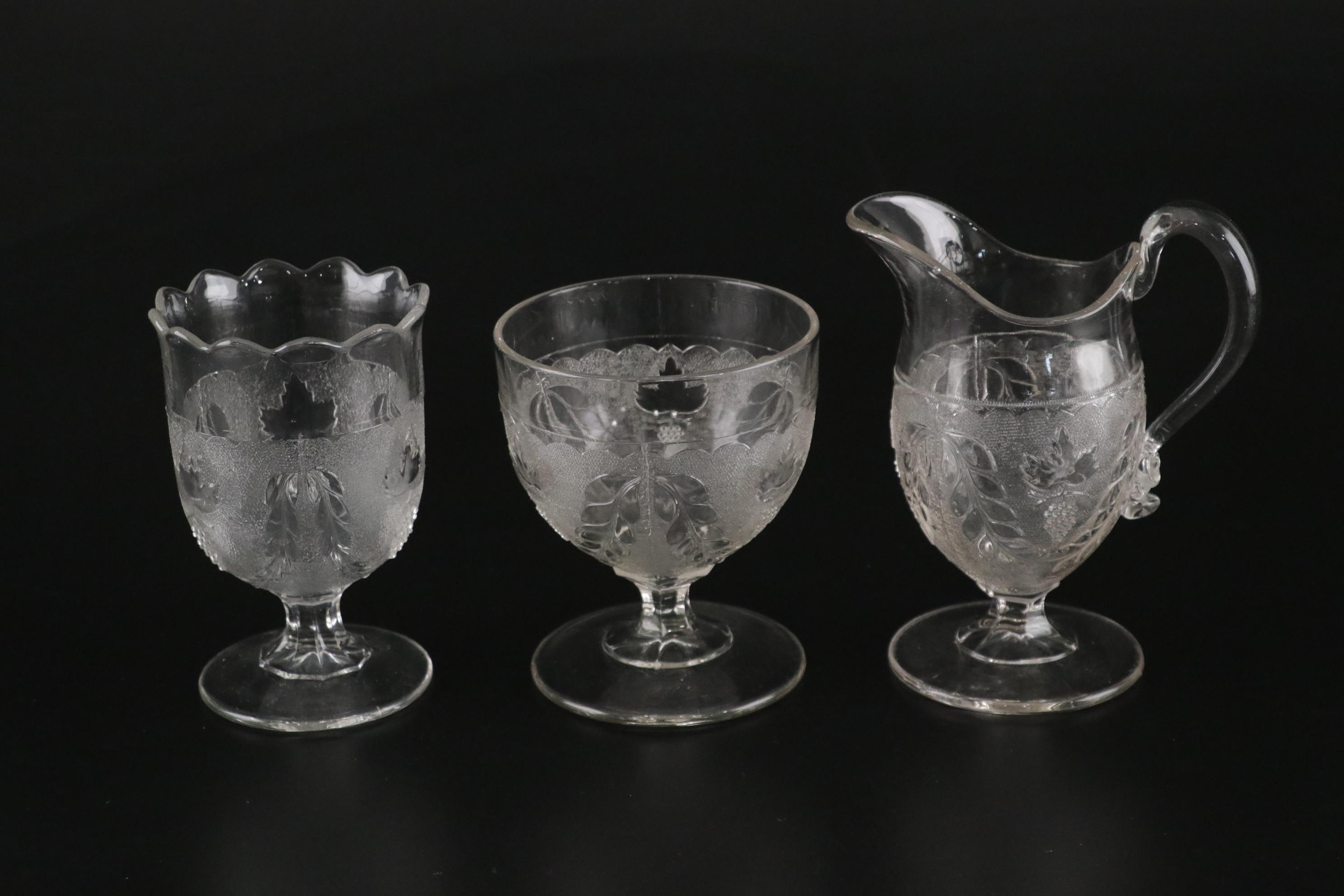 Depression Glass Luncheon Plates, EAPG "Grape & Festoon" by Doyle & Co. and More