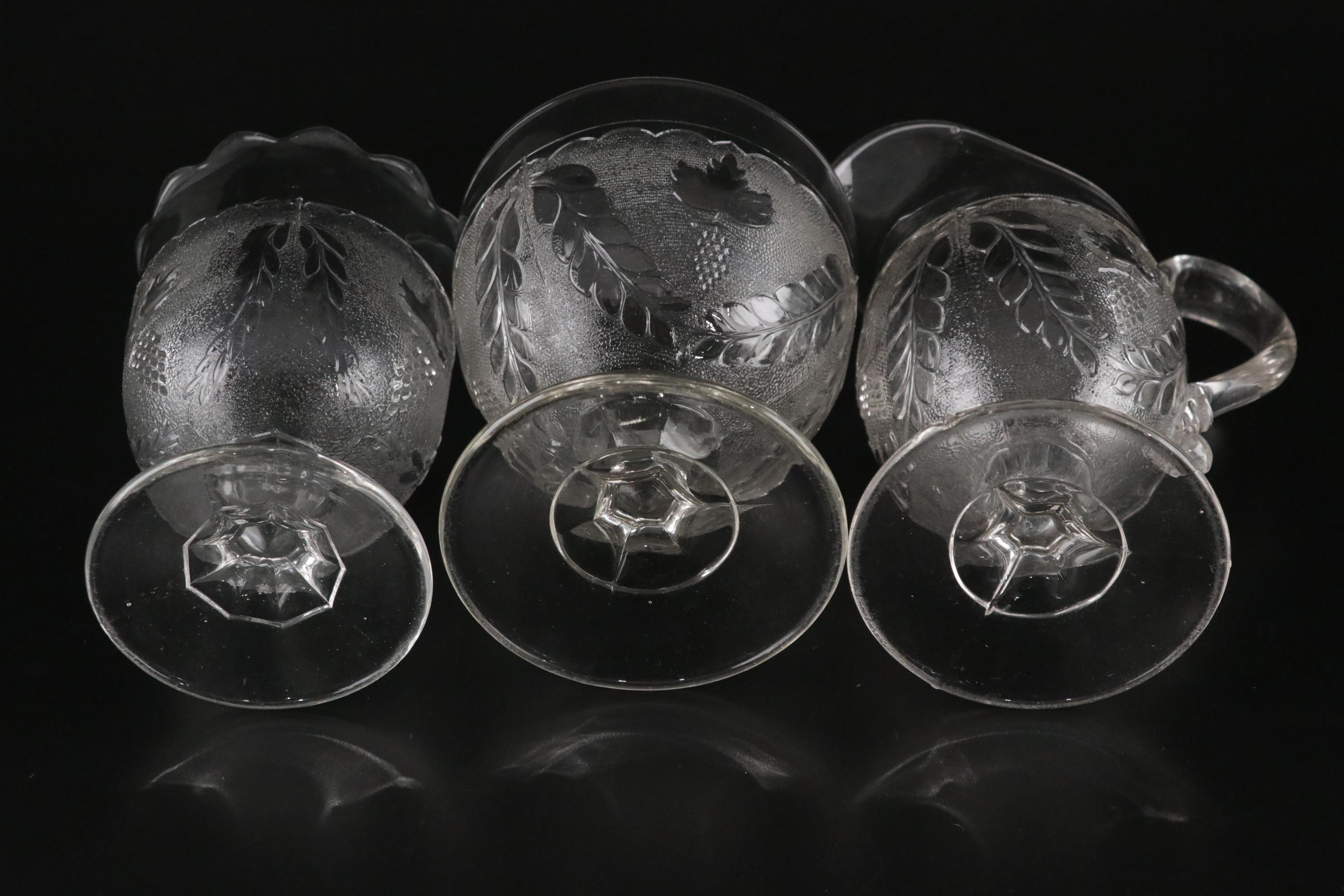 Depression Glass Luncheon Plates, EAPG "Grape & Festoon" by Doyle & Co. and More