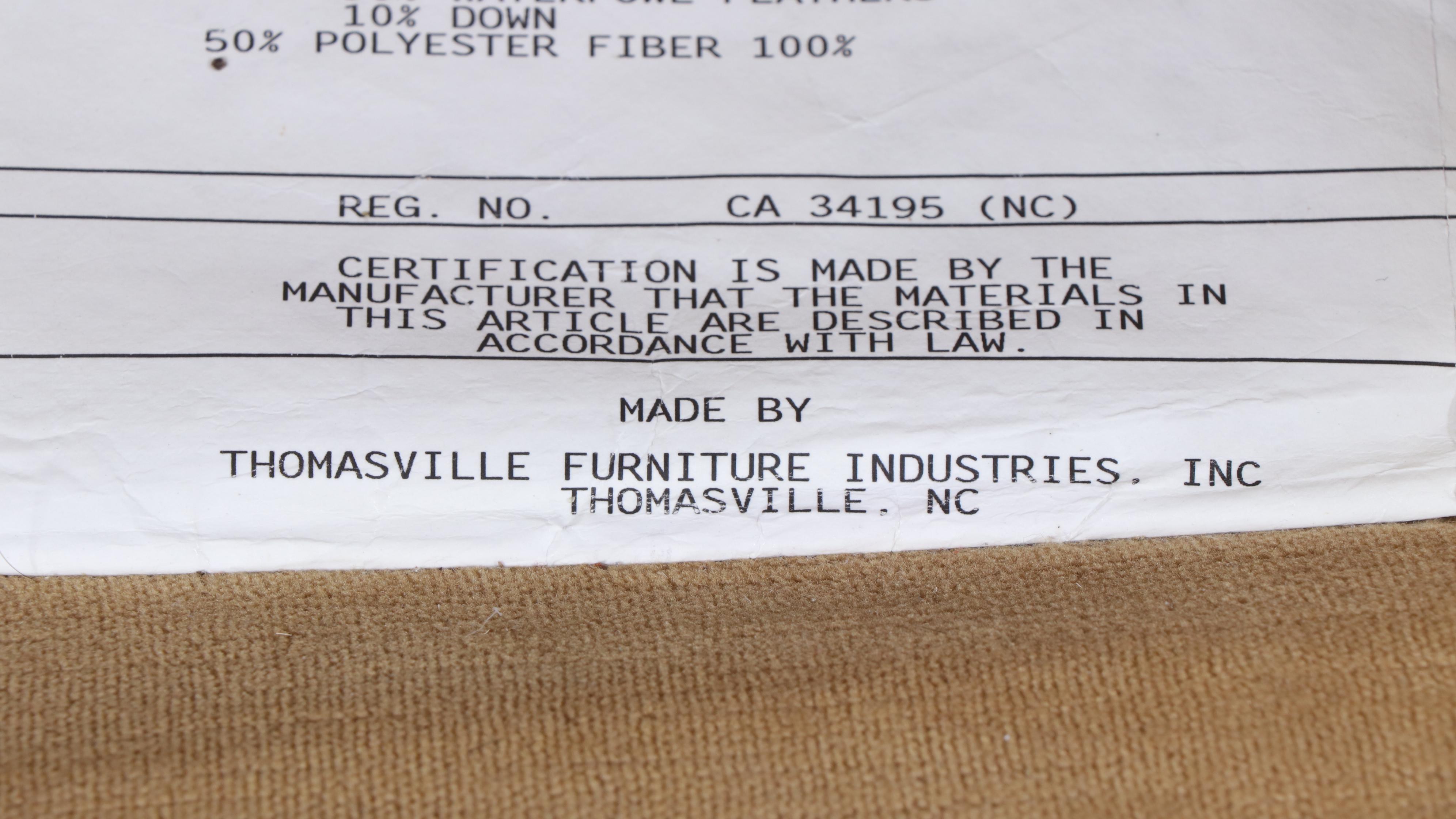 Thomasville French Provincial Style Fruitwood-Stained & Custom-Upholstered Sofa