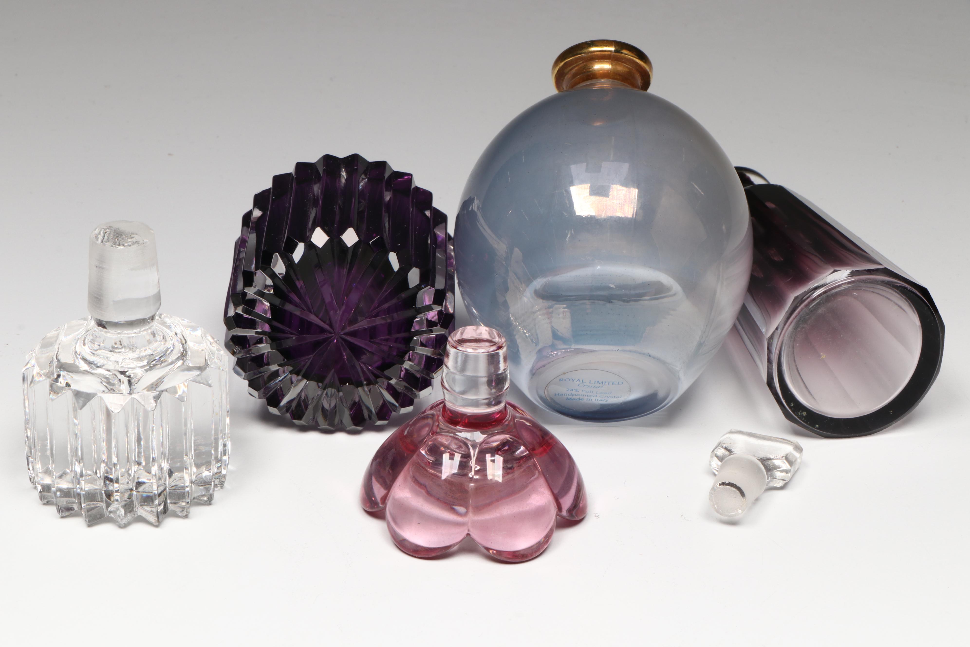 Mosser Bathing Beauty Soap Dish with Royal Limited and Other Perfume Bottles