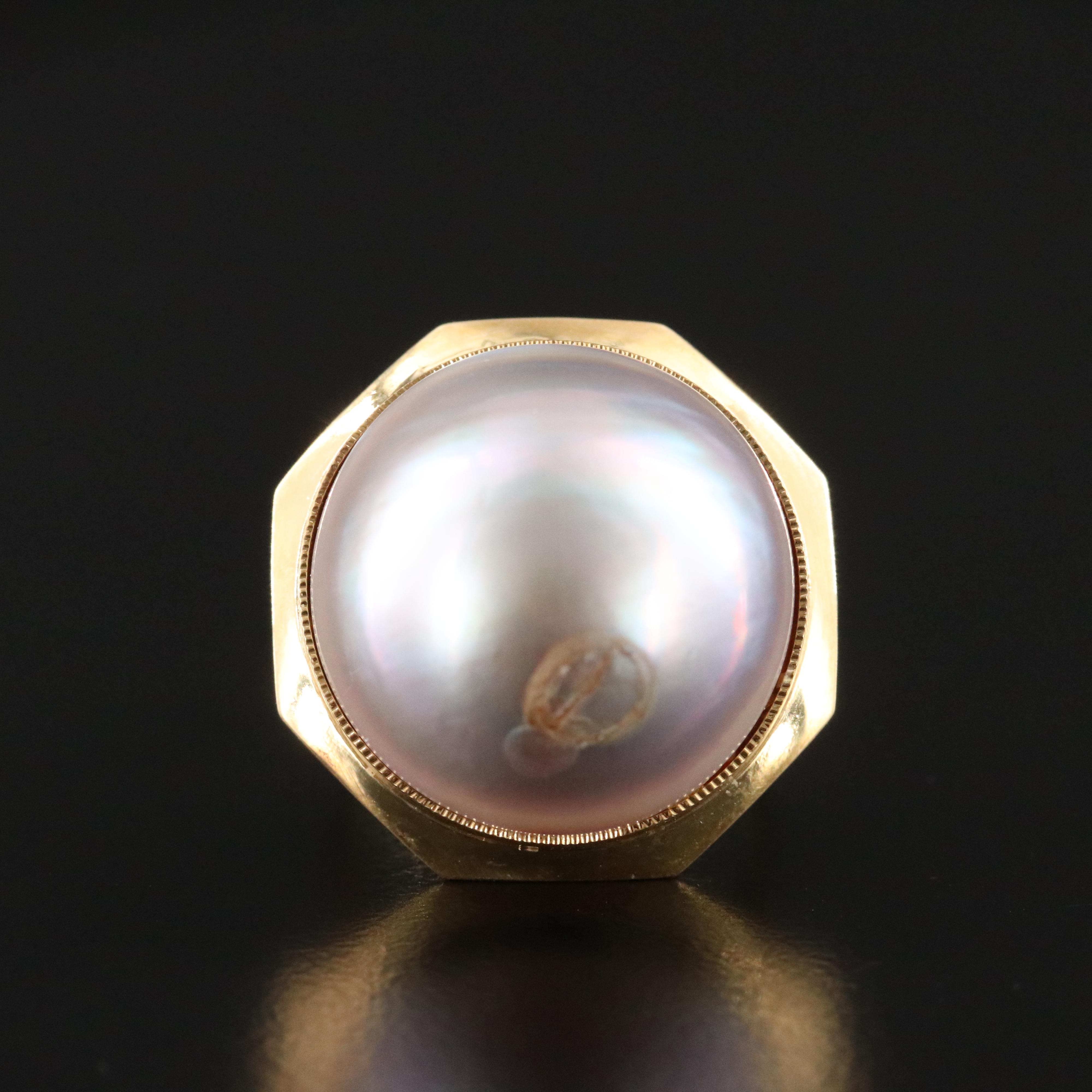 18K Mabé Pearl Ring