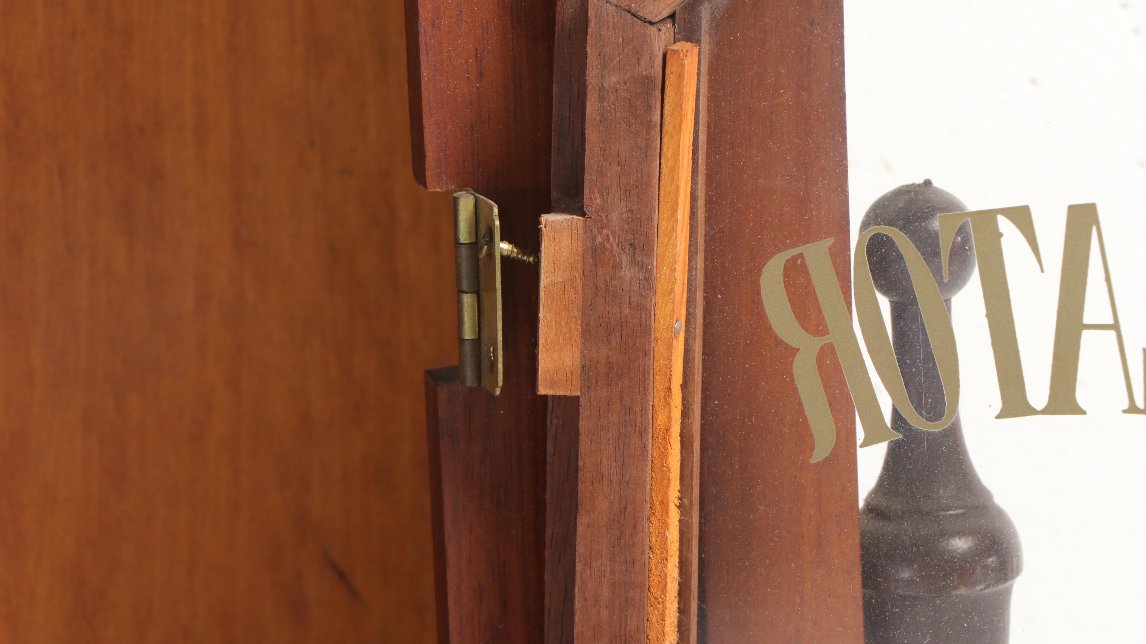 Carved Wood Regulator Wall Clock, Mid to Late 20th Century