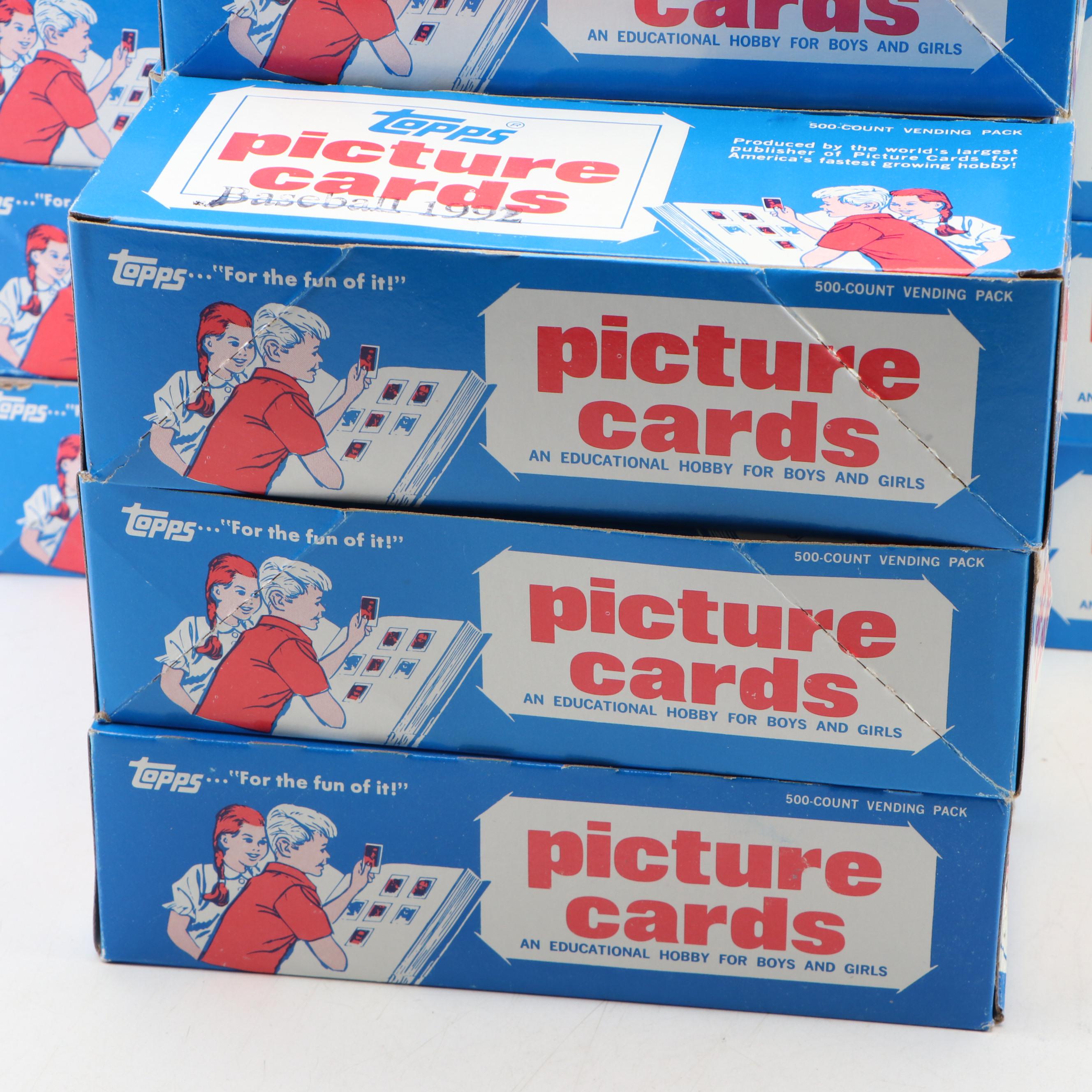 1992 Topps Baseball Card Boxes with Original Vending Case