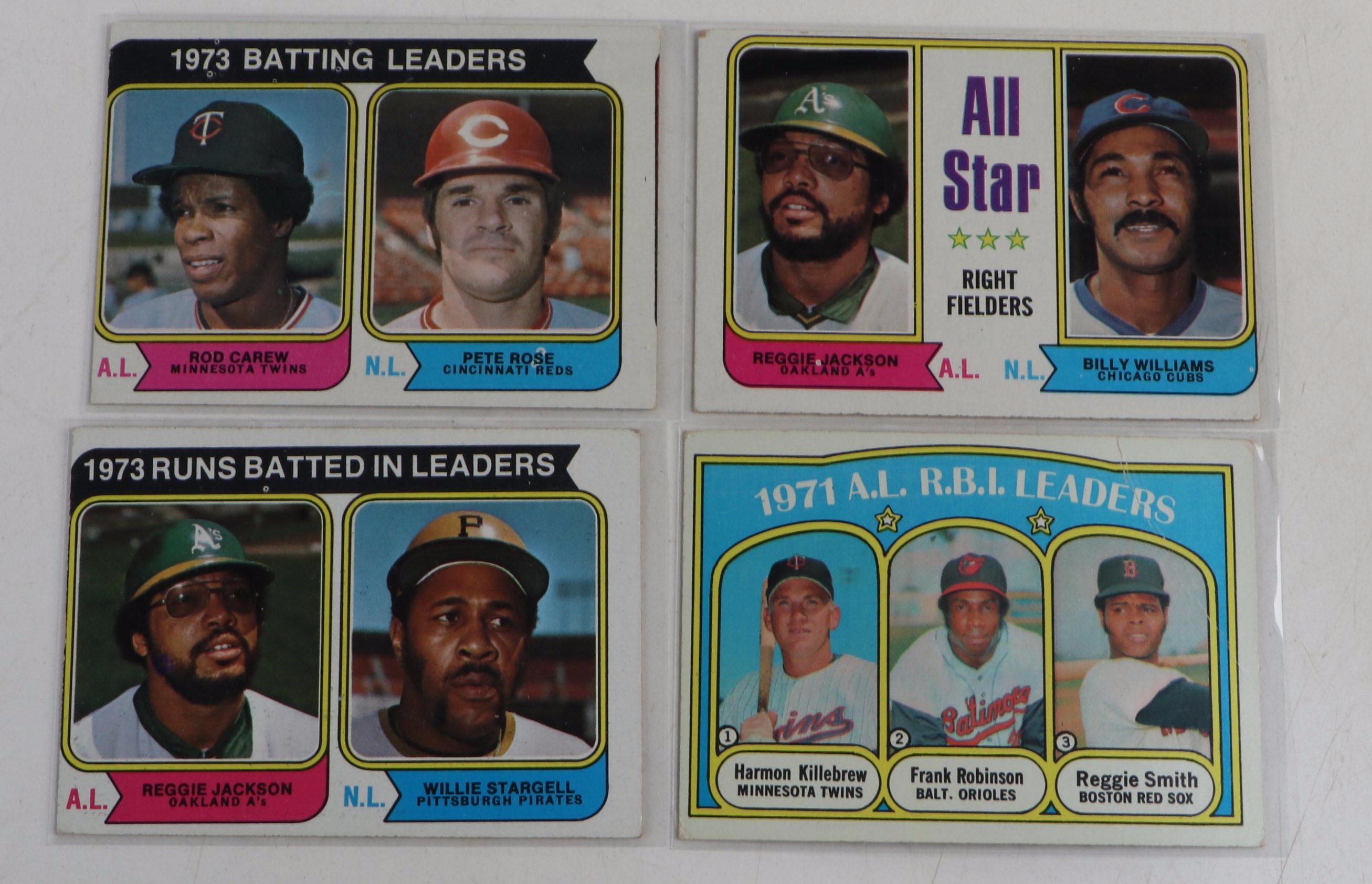 Topps Baseball Cards Featuring Willie McCovey, Reggie Jackson, and More, 1970s