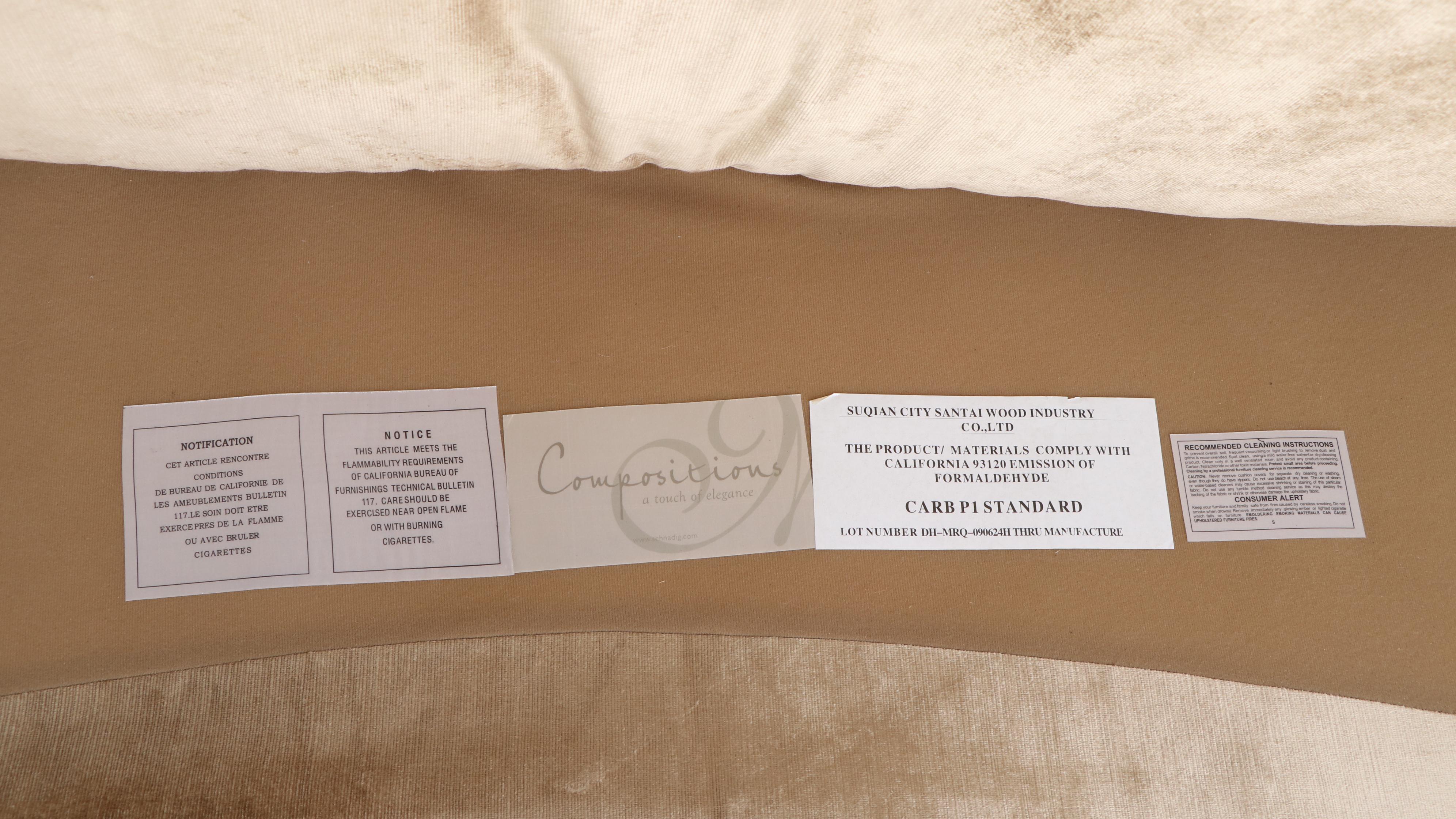 Schnadig "Compositions" French Provincial Style Buttoned-Down Sofa