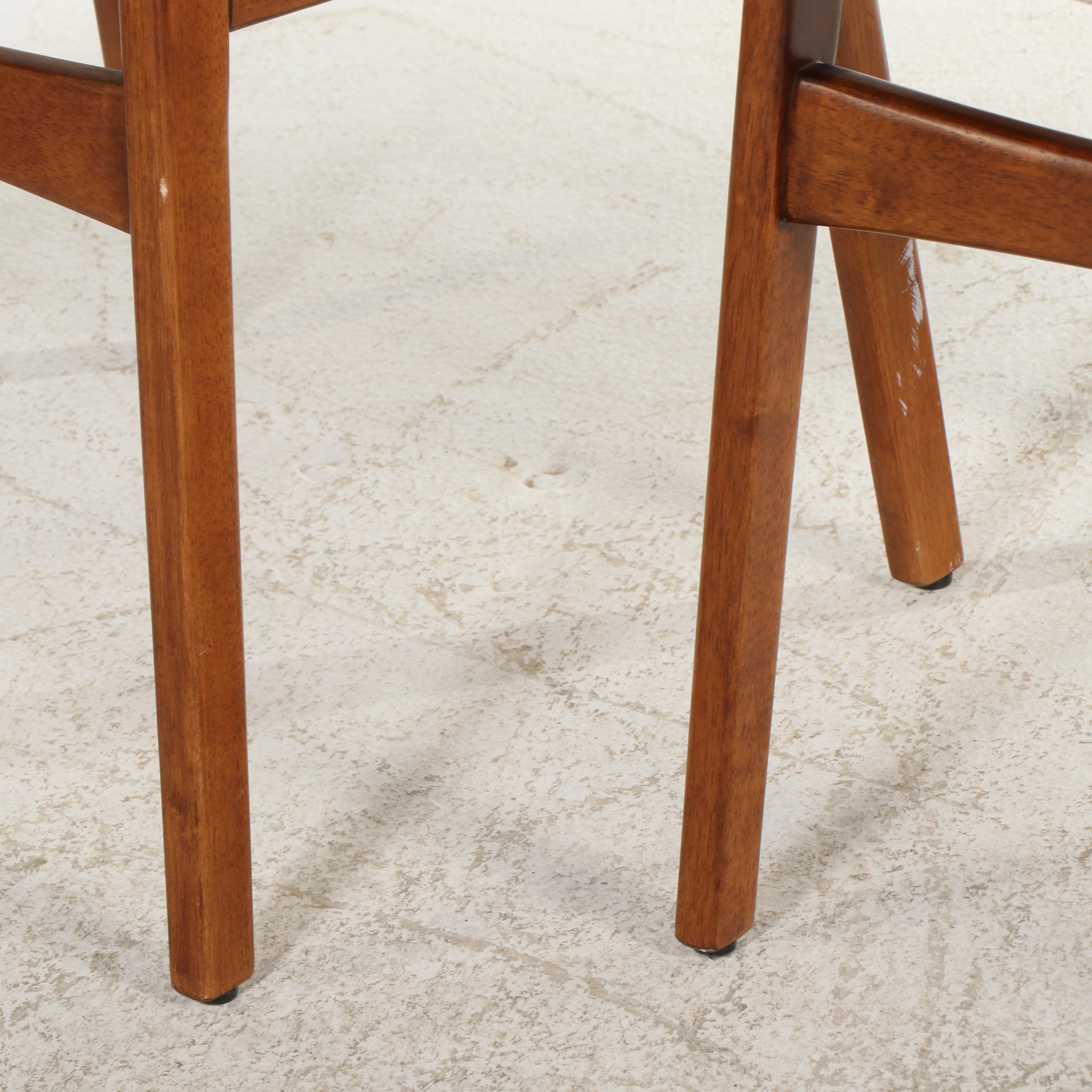 Pair of West Elm "Baltimore" Walnut Finished Dining Chairs