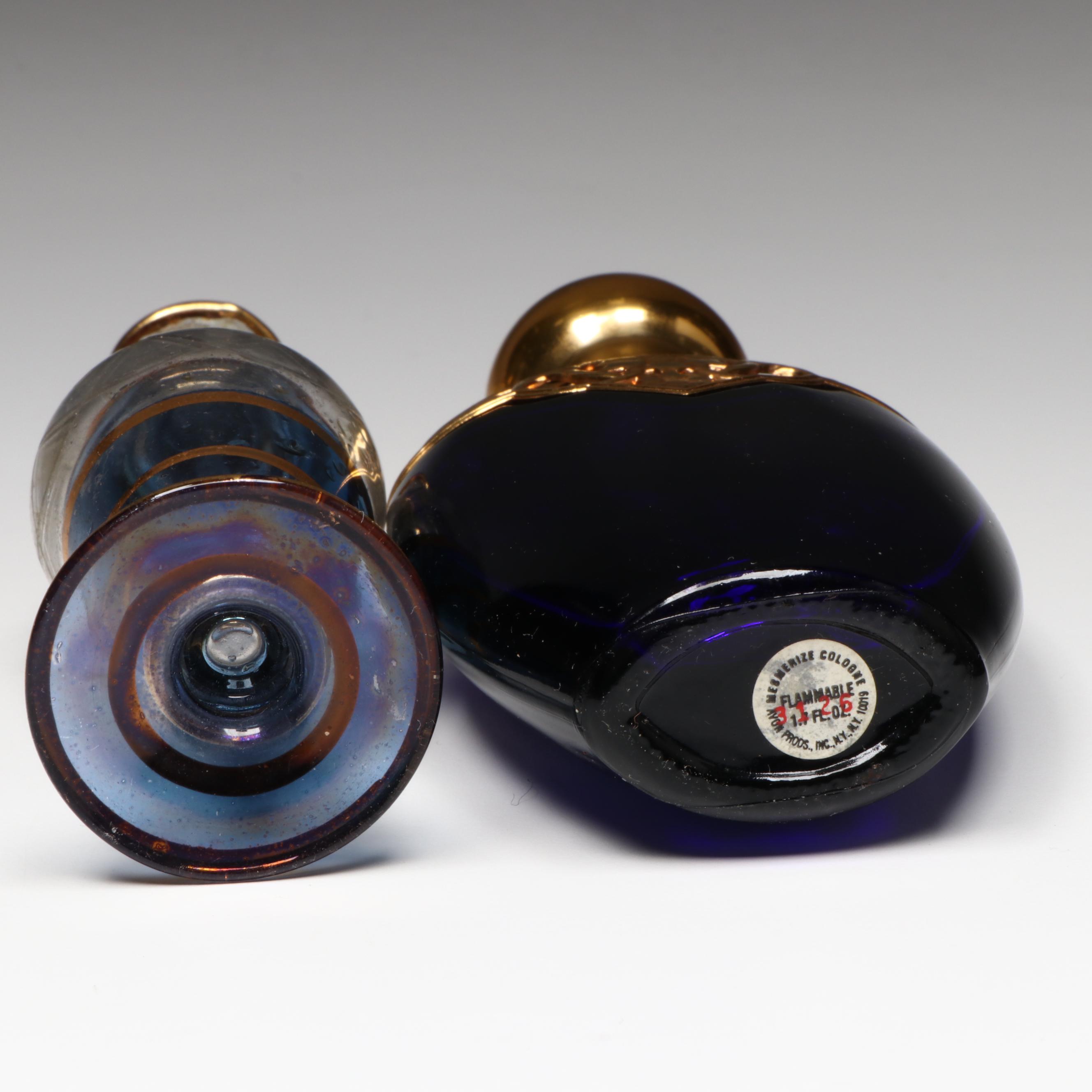 Swarovski and Other Crystal Figurines with Glass and Metal Perfume Bottles