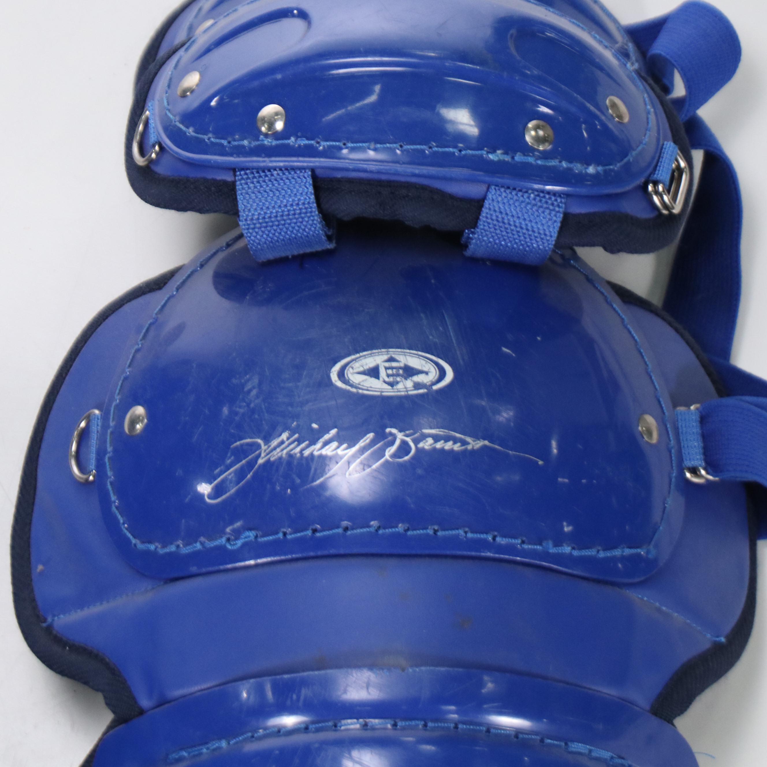 Michael Barrett Signed and Player Issued Catcher's Gear, Jersey, and More