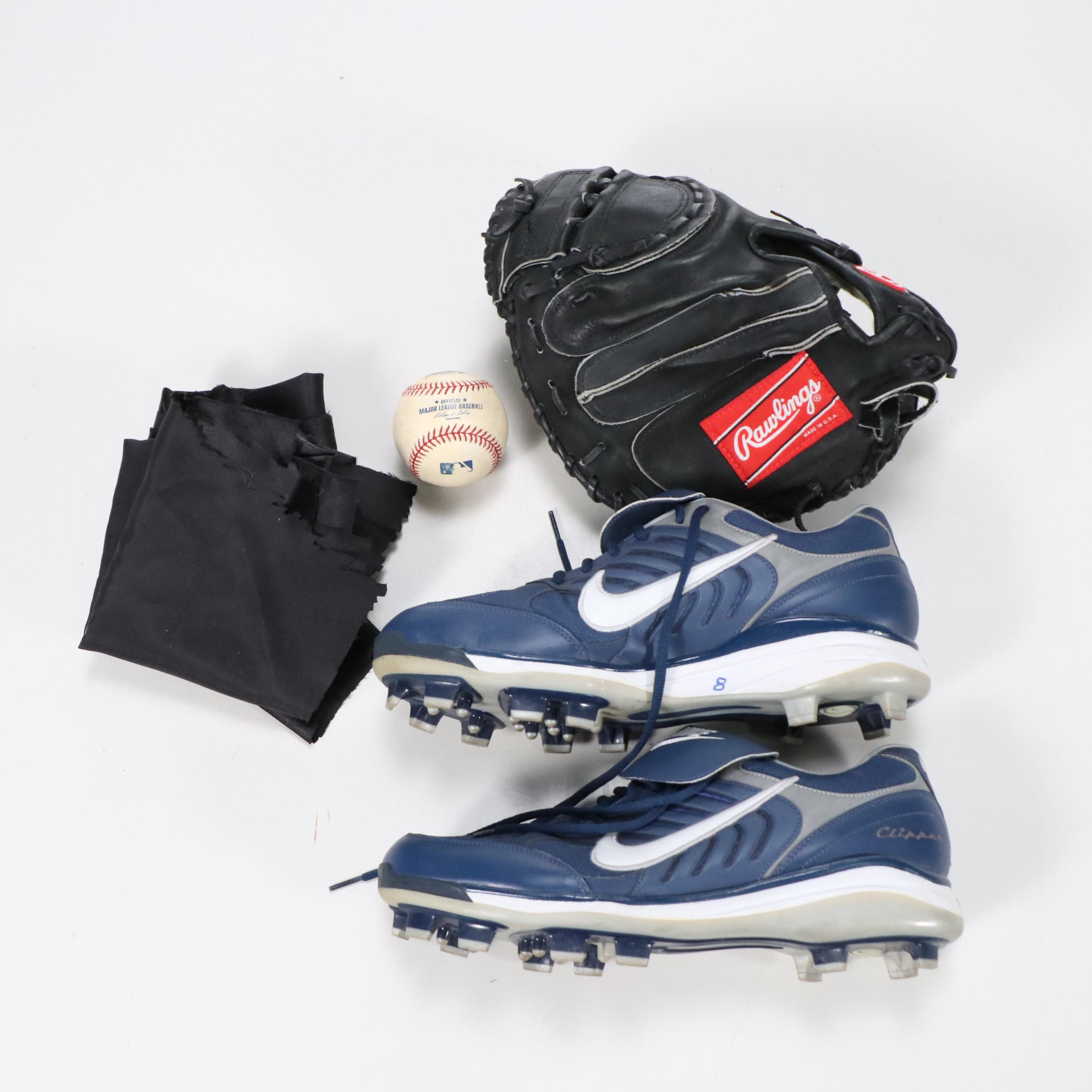 Michael Barrett Signed and Player Issued Catcher's Gear, Jersey, and More