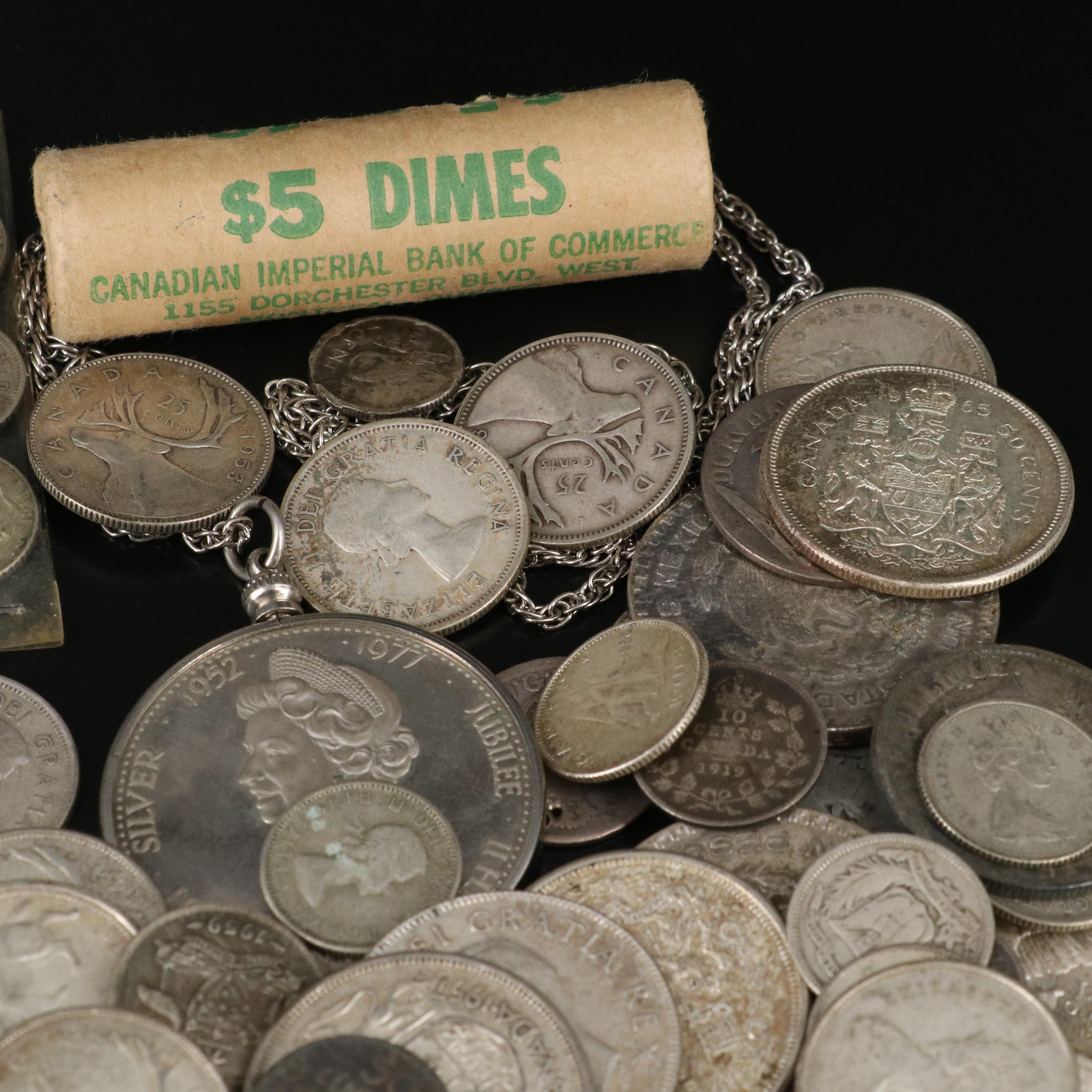 166 Antique to Vintage Foreign Coins, Mainly Silver