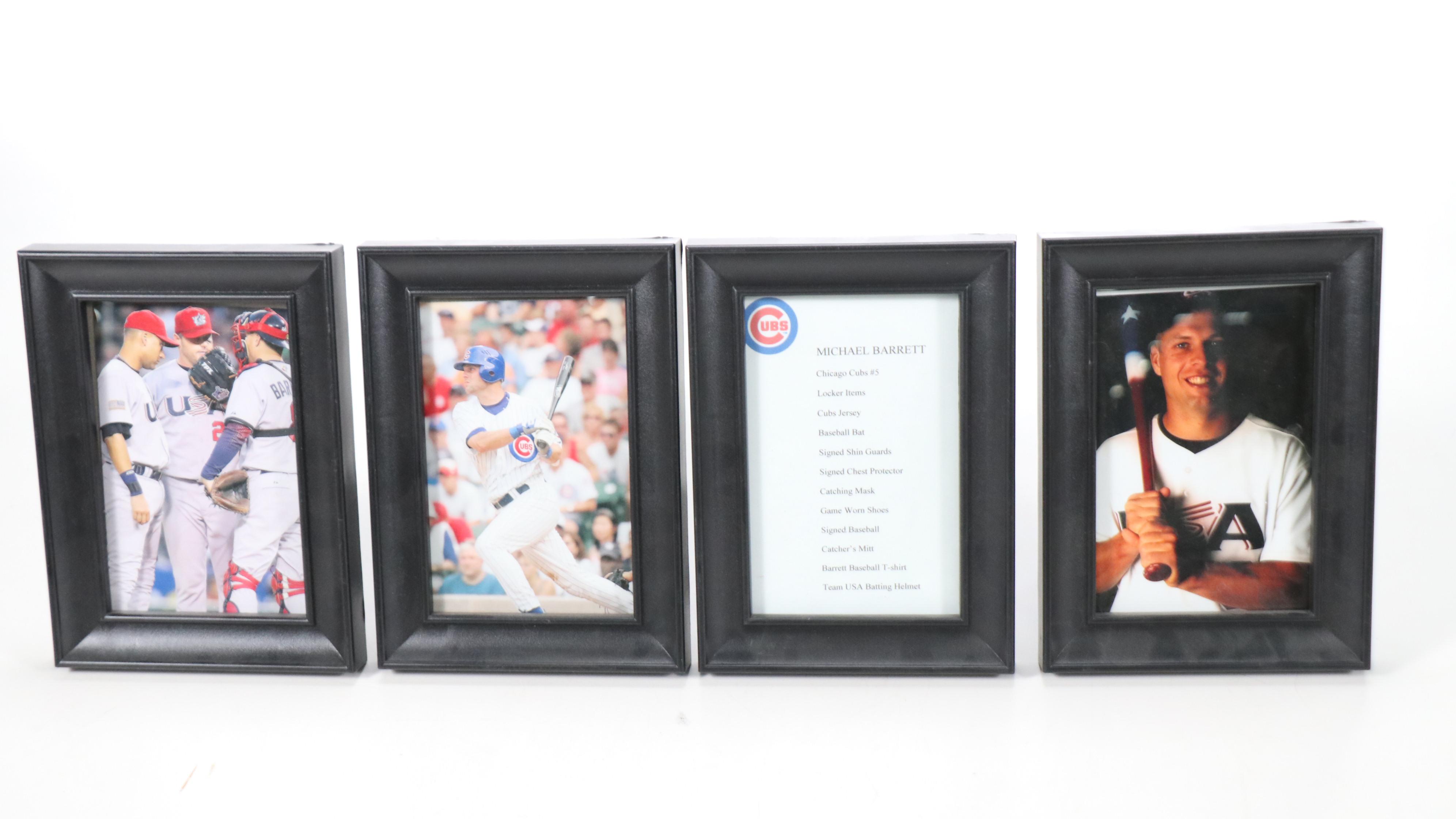 Michael Barrett Signed and Player Issued Catcher's Gear, Jersey, and More