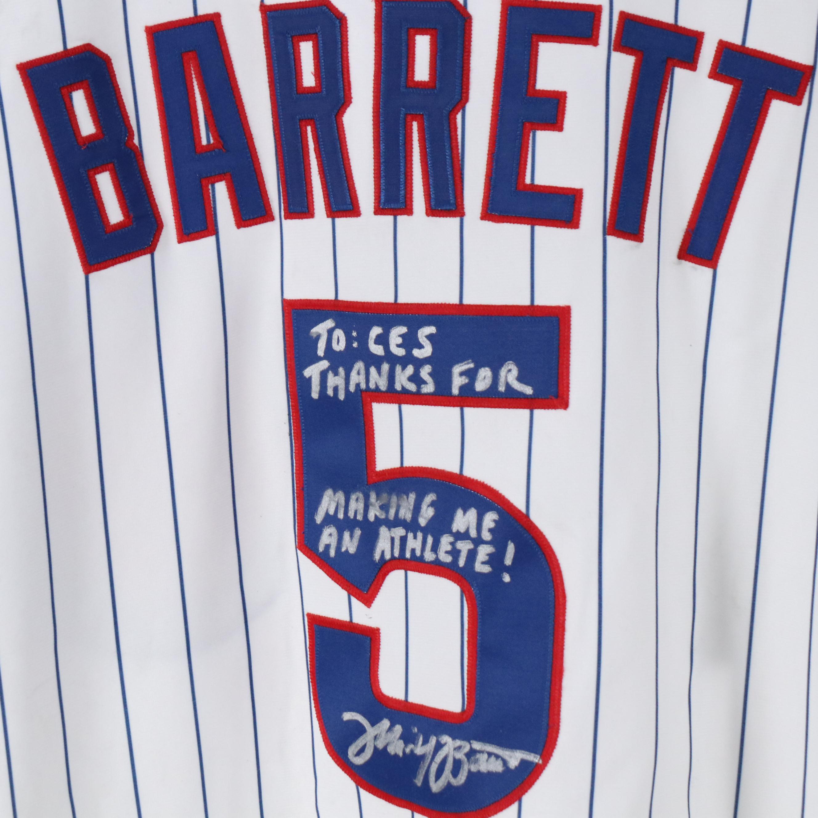 Michael Barrett Signed and Player Issued Catcher's Gear, Jersey, and More