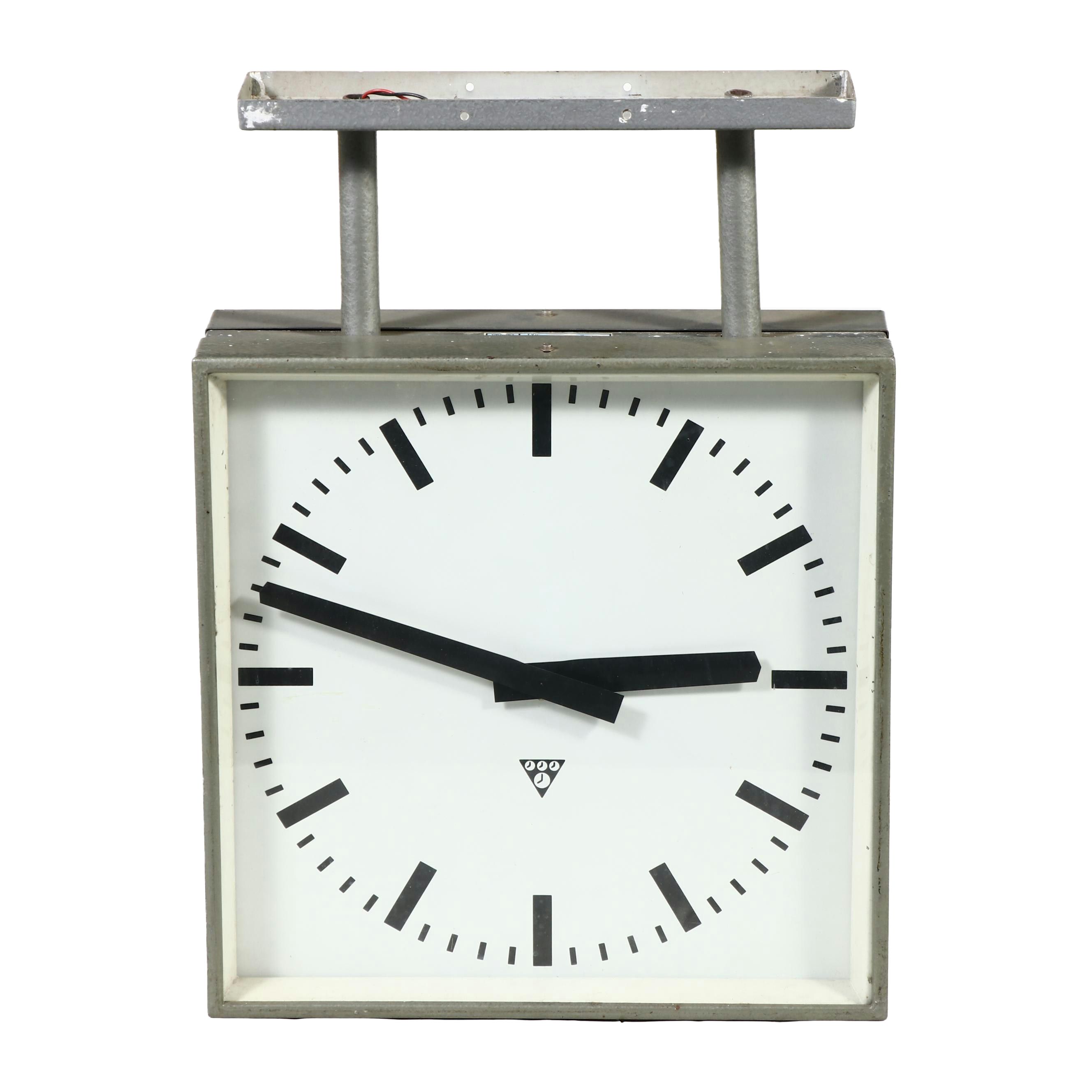 Mid Century Modern Style Industrial Double-Sided Factory Clock