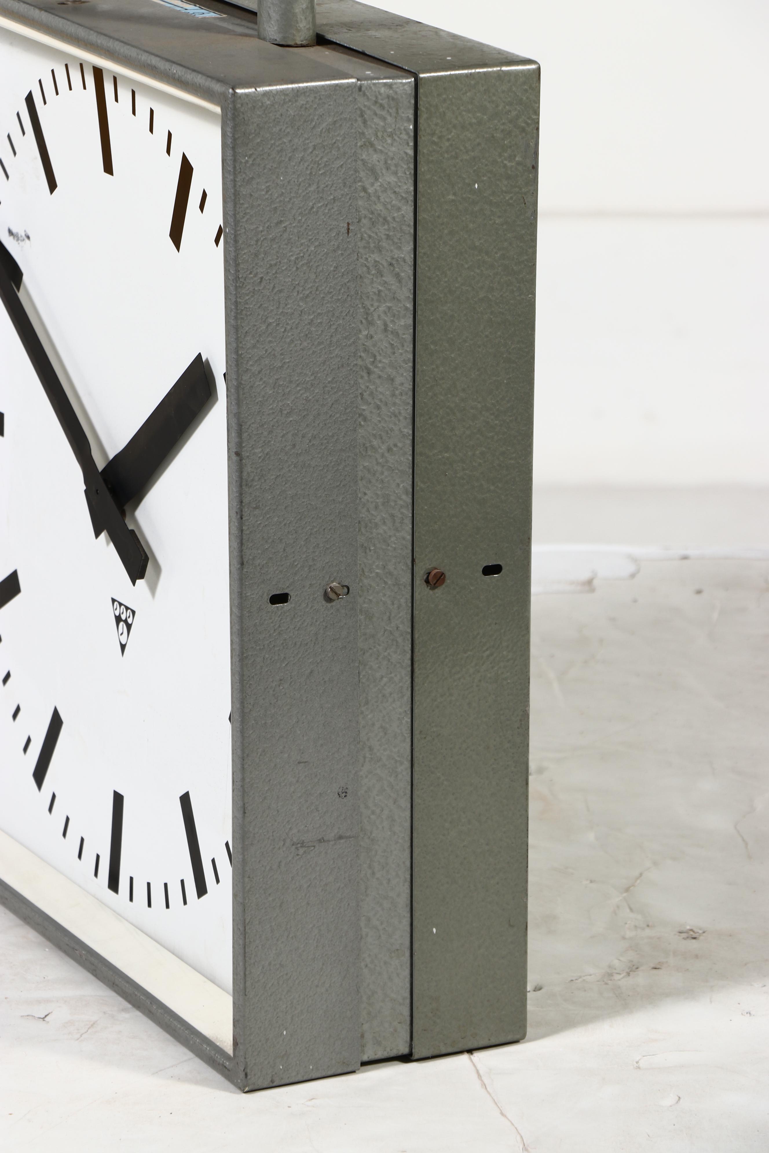 Mid Century Modern Style Industrial Double-Sided Factory Clock