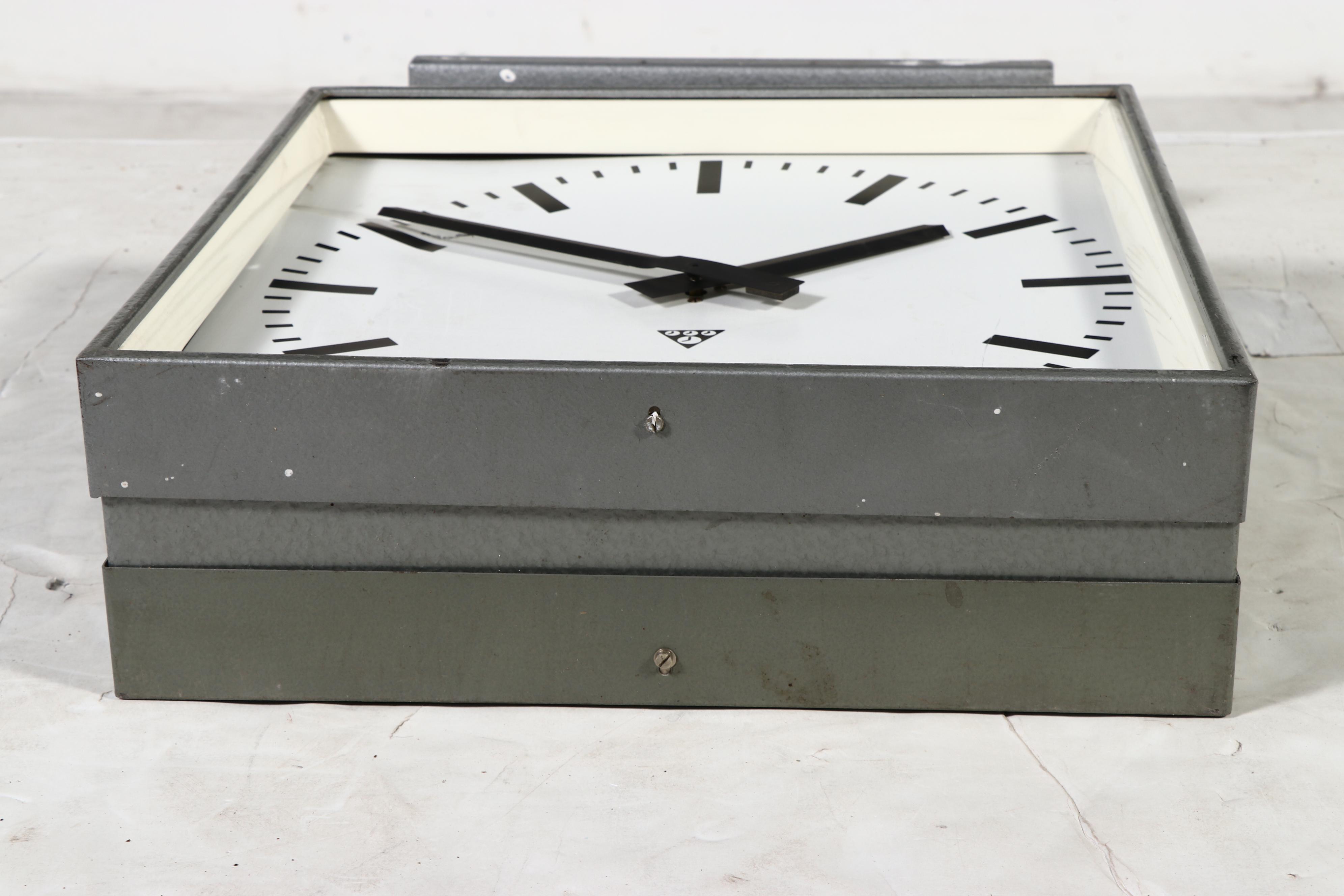 Mid Century Modern Style Industrial Double-Sided Factory Clock