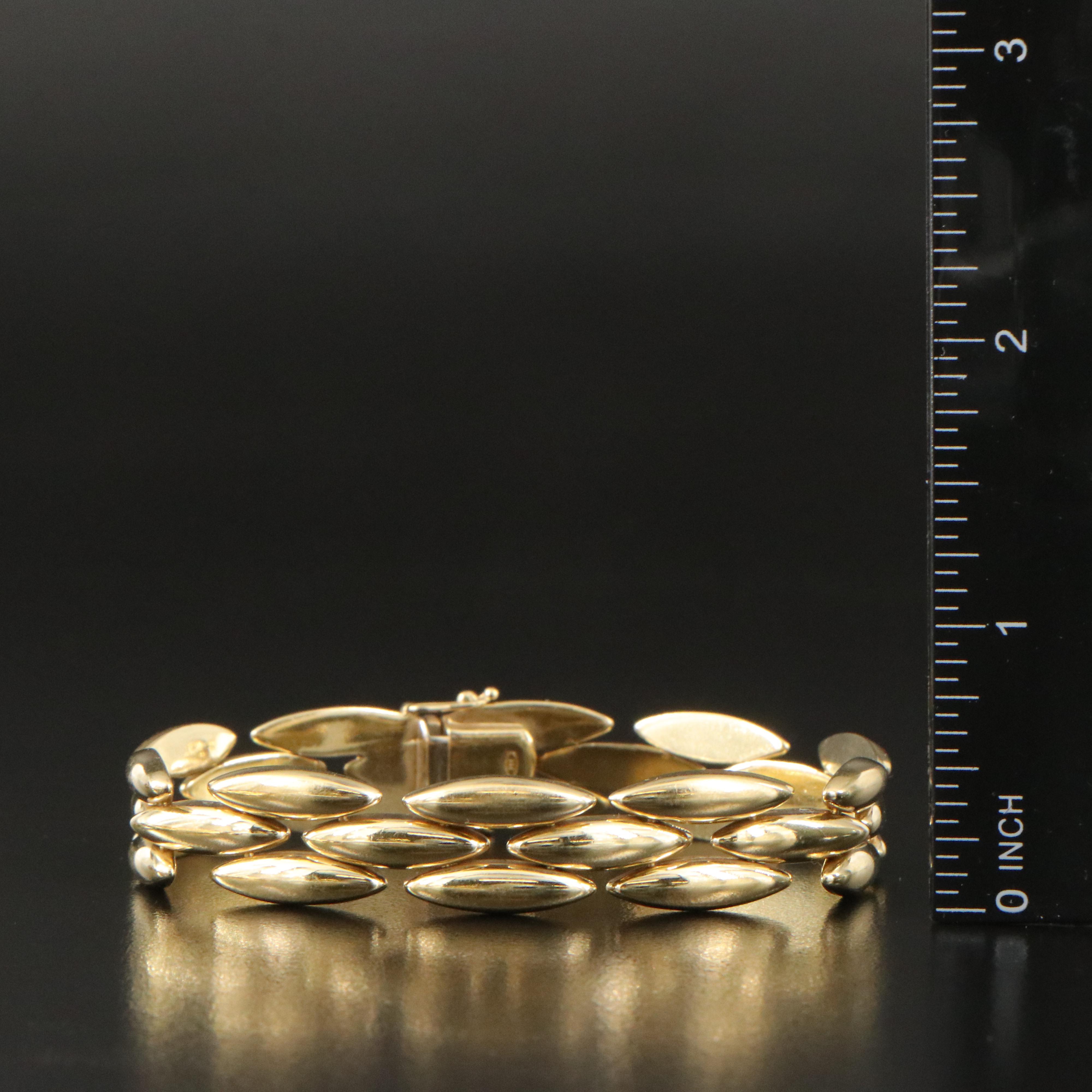 Cartier Gentiane 18K Triple Row Rice Link Jewelry Set