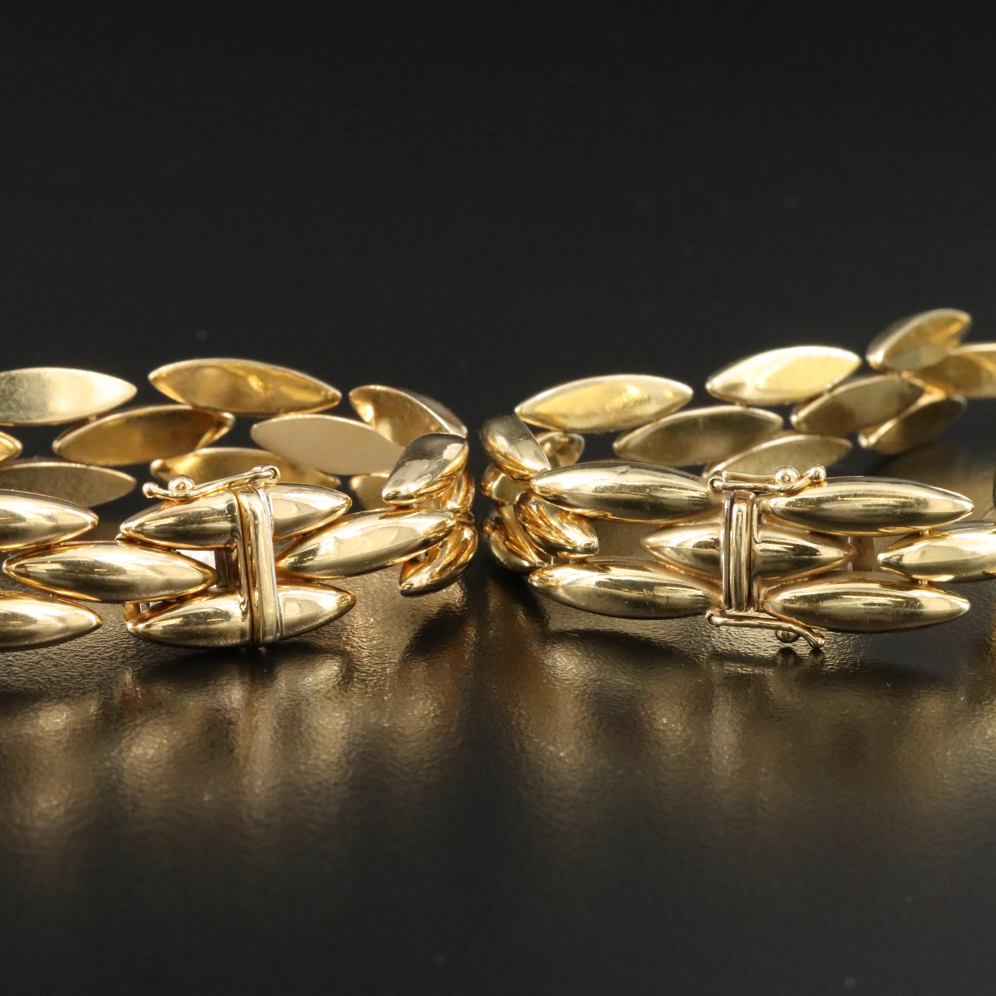 Cartier Gentiane 18K Triple Row Rice Link Jewelry Set