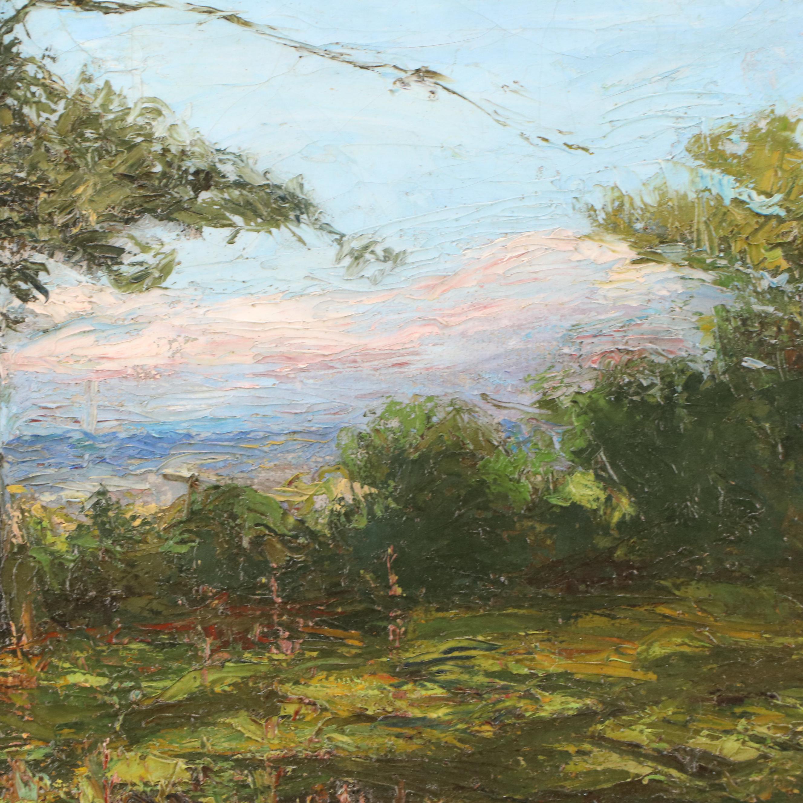 Bernard Evans Ward Landscape Oil Painting, 1922