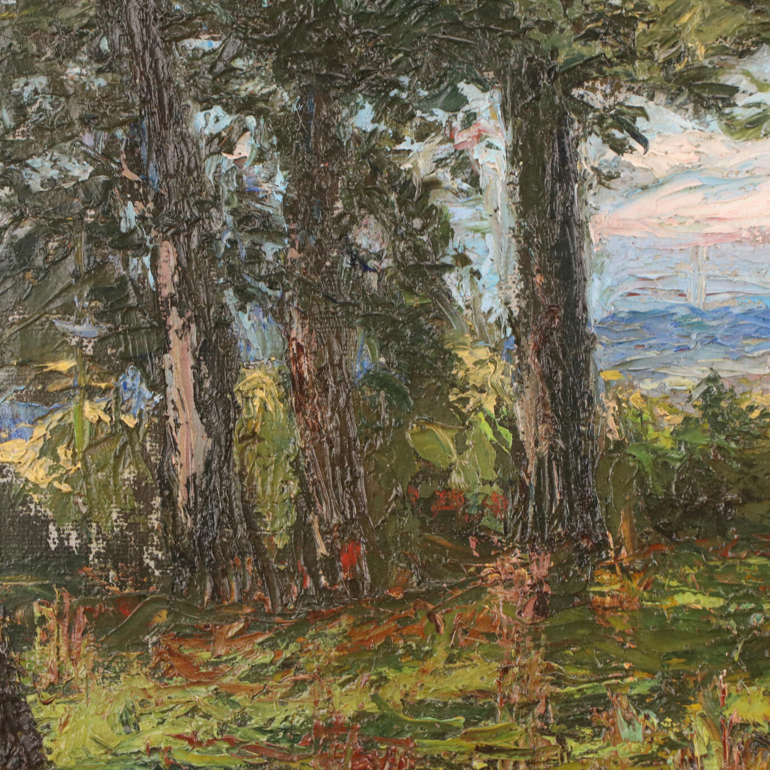 Bernard Evans Ward Landscape Oil Painting, 1922