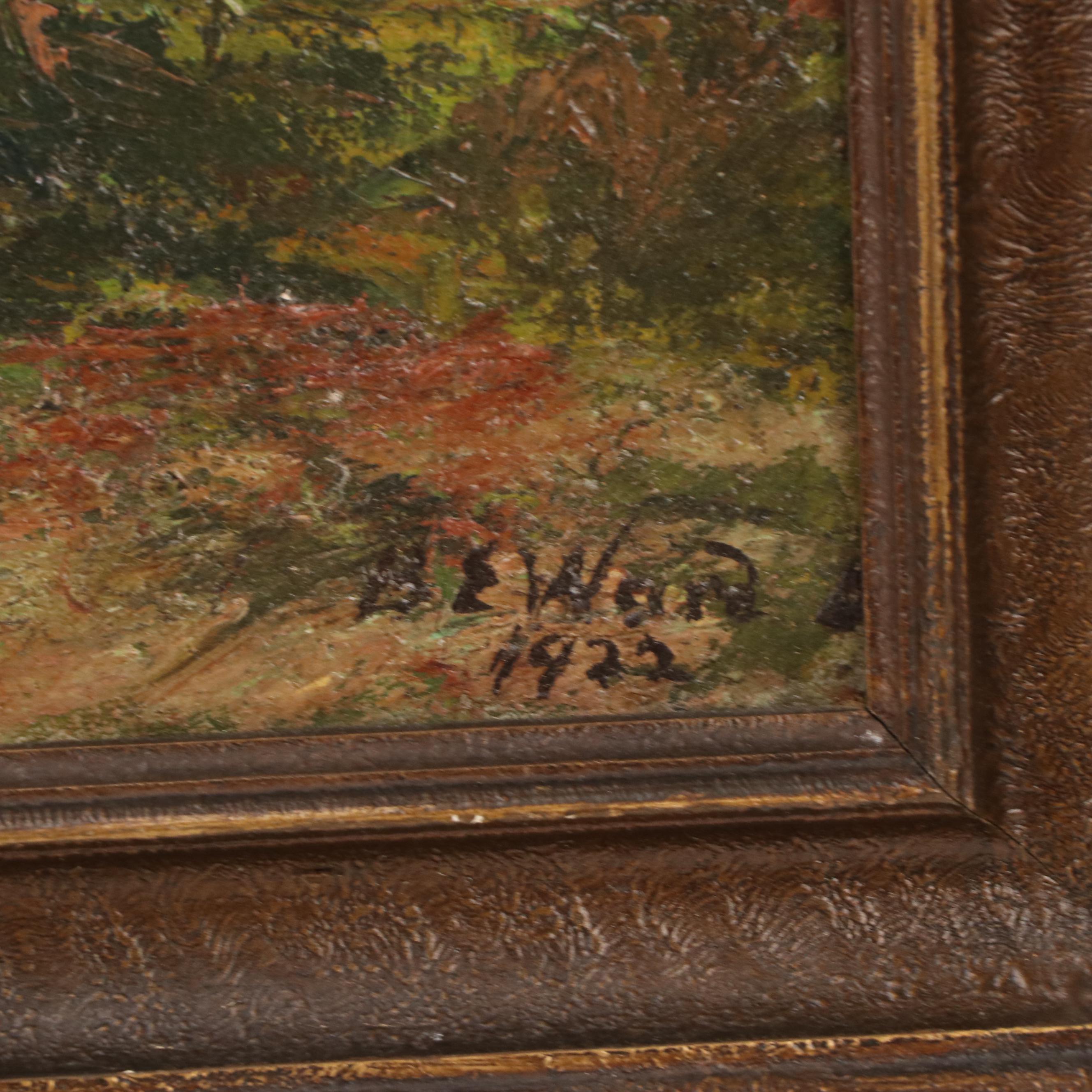 Bernard Evans Ward Landscape Oil Painting, 1922