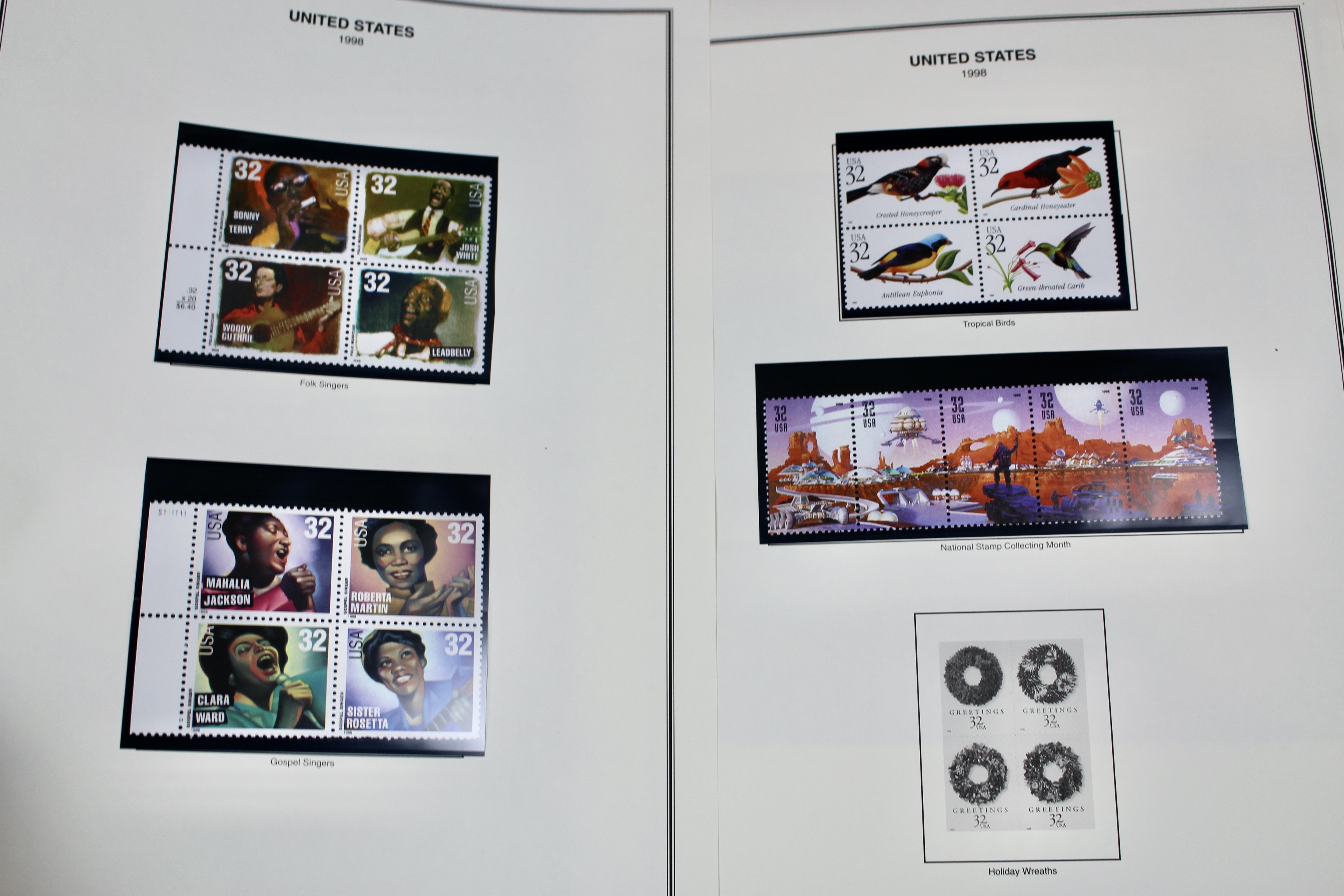 U.S. Commemorative Stamp Collection, Including 16 Souvenir Sheets and More