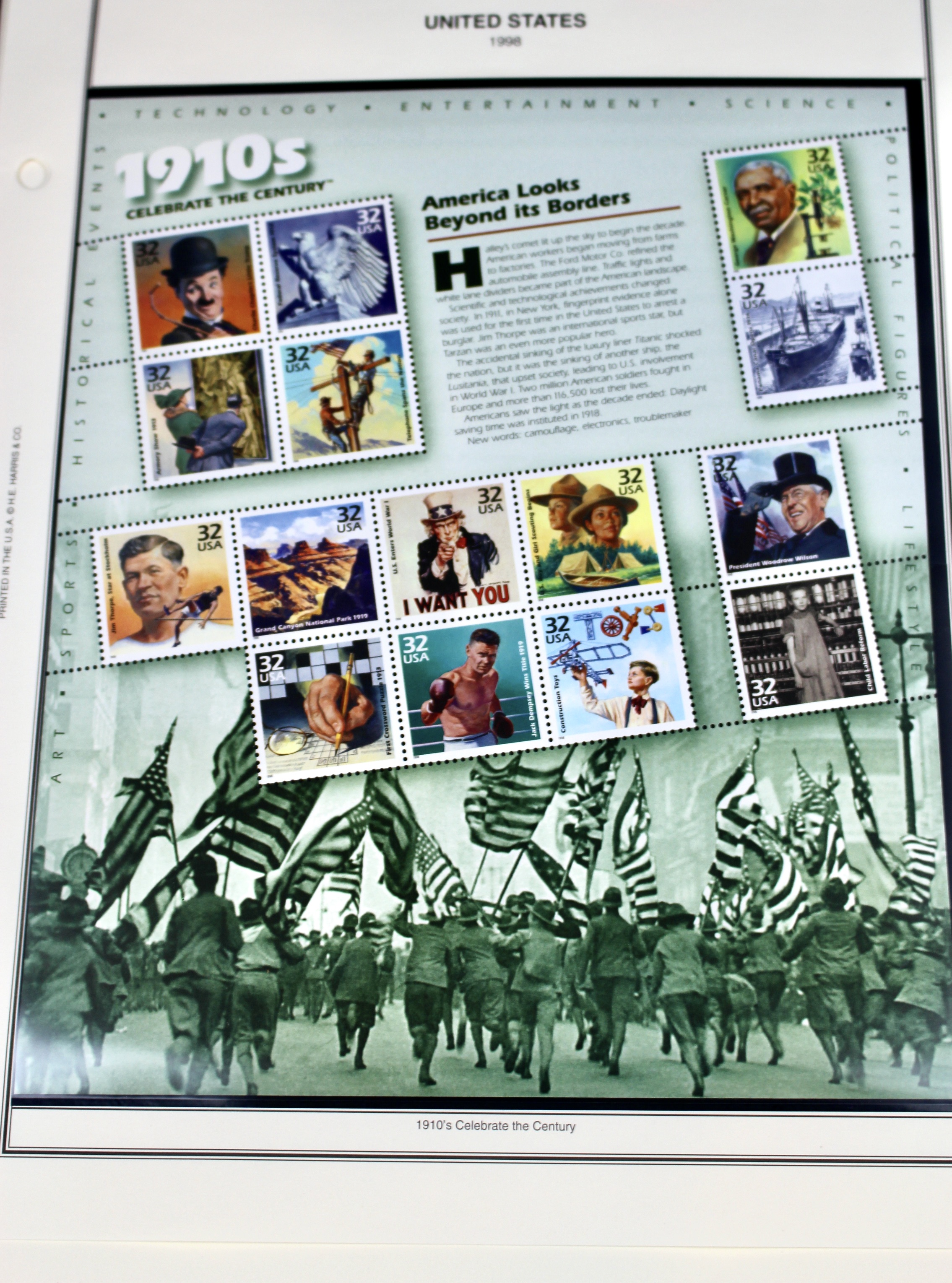 U.S. Commemorative Stamp Collection, Including 16 Souvenir Sheets and More