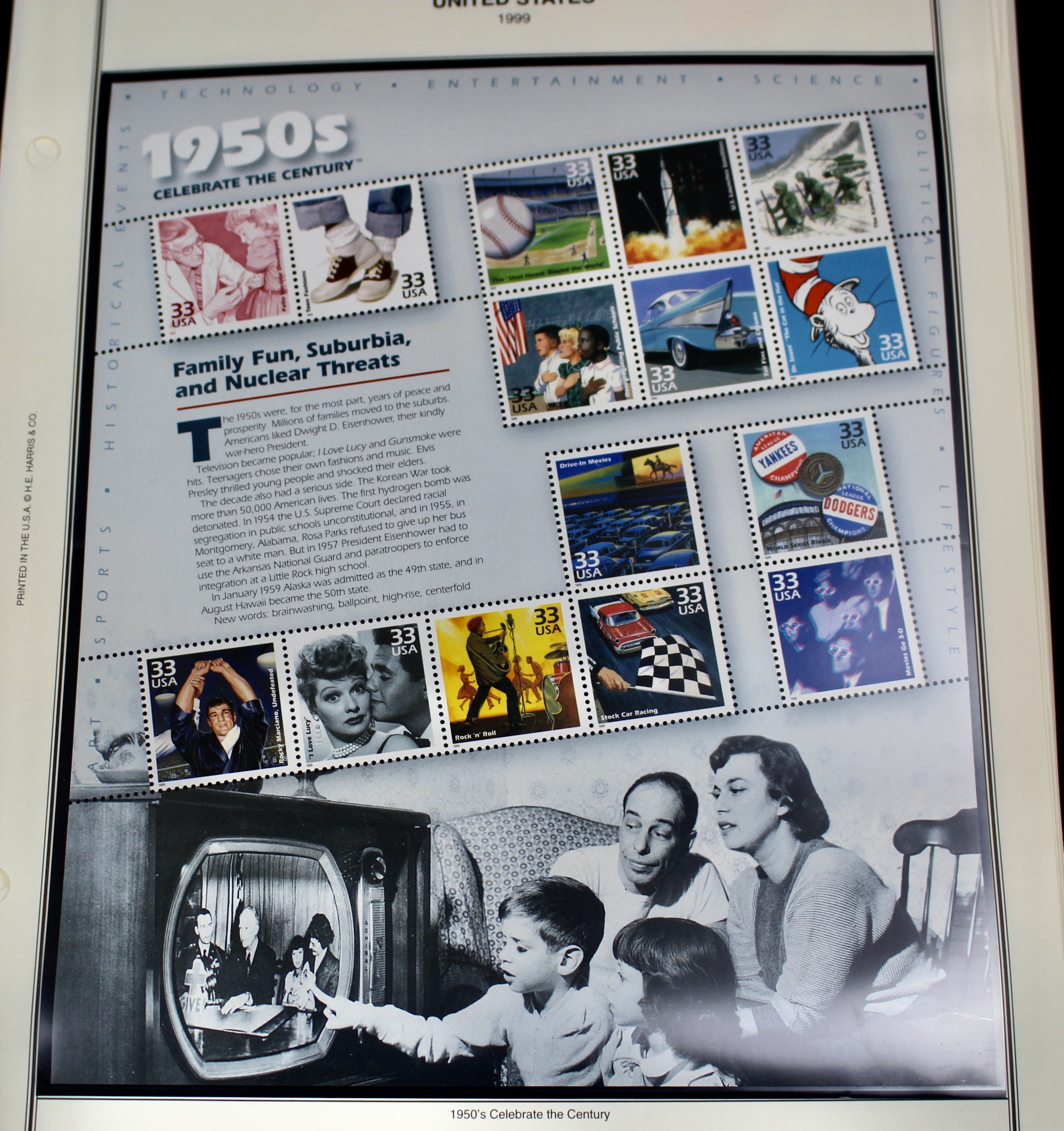 U.S. Commemorative Stamp Collection, Including 16 Souvenir Sheets and More