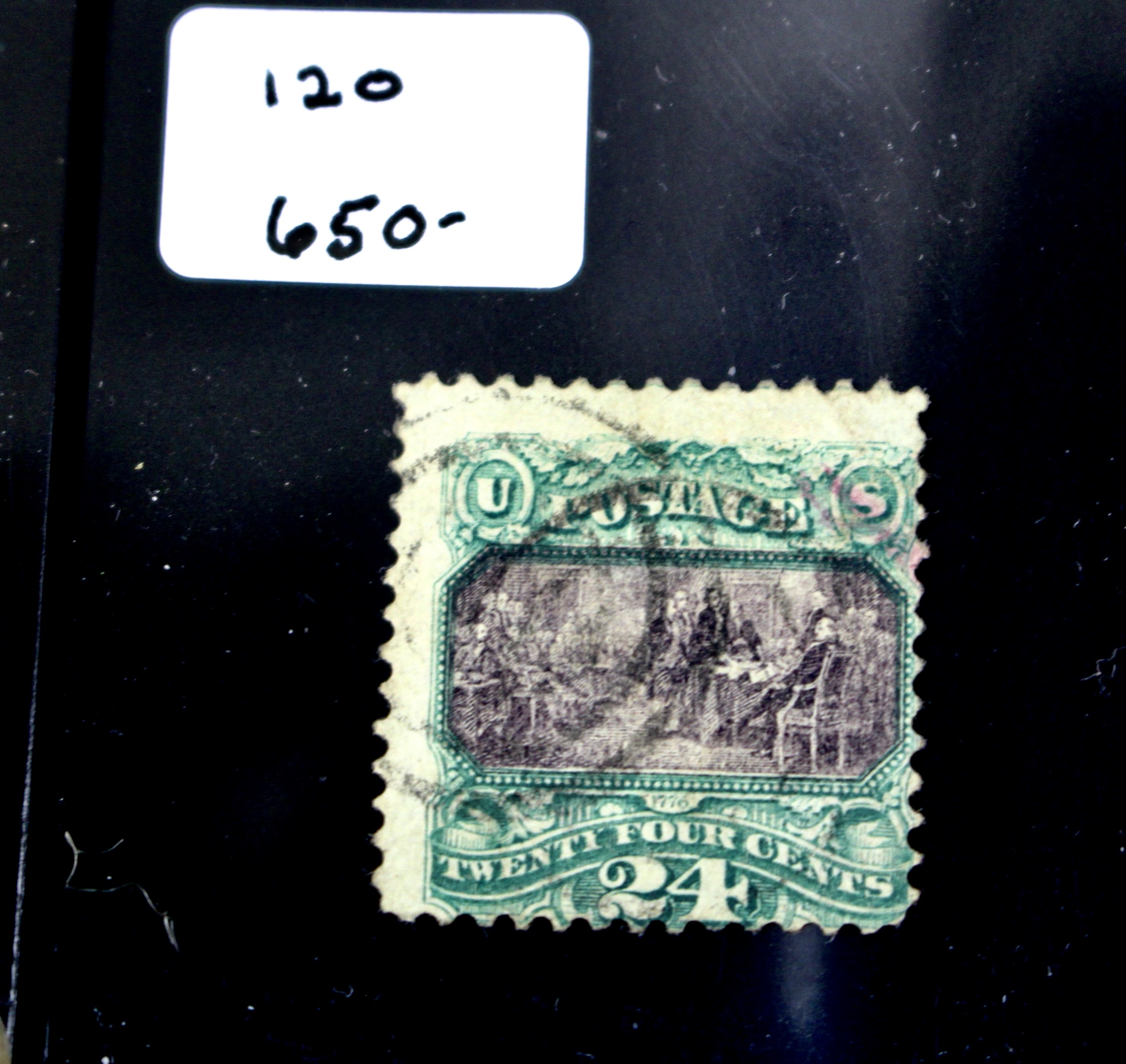 Eight Different 1869 U.S. Pictorial Postage Stamps, Incl. 24-Cent and 30-Cent