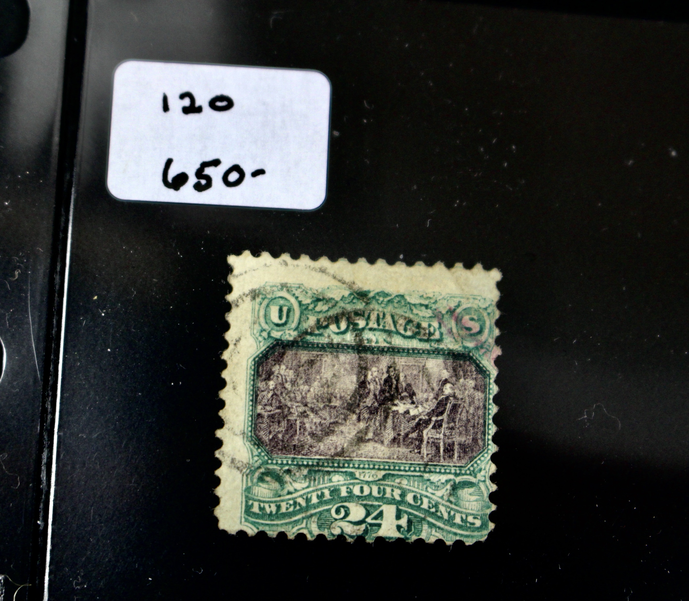 Eight Different 1869 U.S. Pictorial Postage Stamps, Incl. 24-Cent and 30-Cent