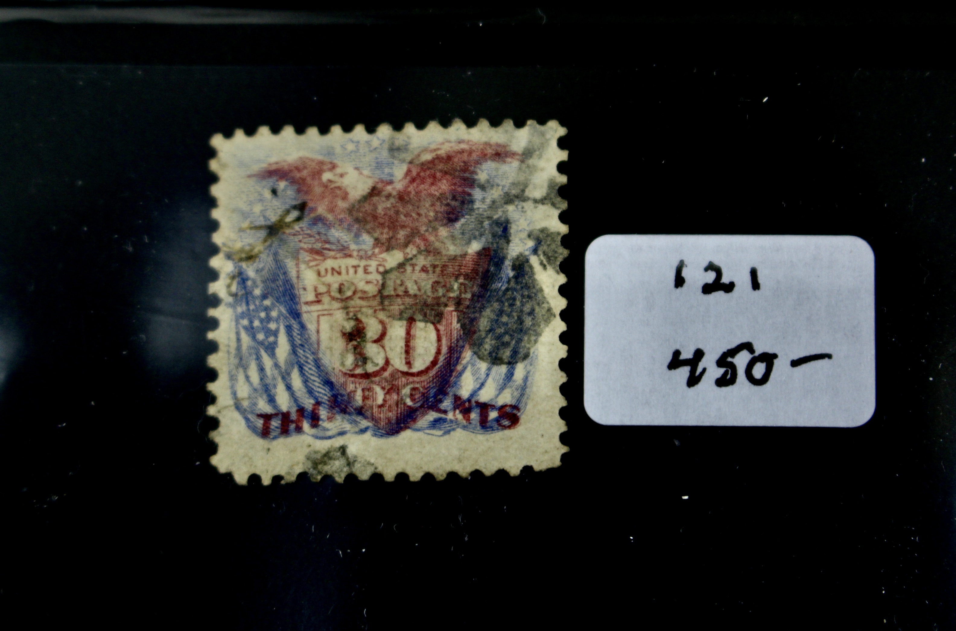 Eight Different 1869 U.S. Pictorial Postage Stamps, Incl. 24-Cent and 30-Cent