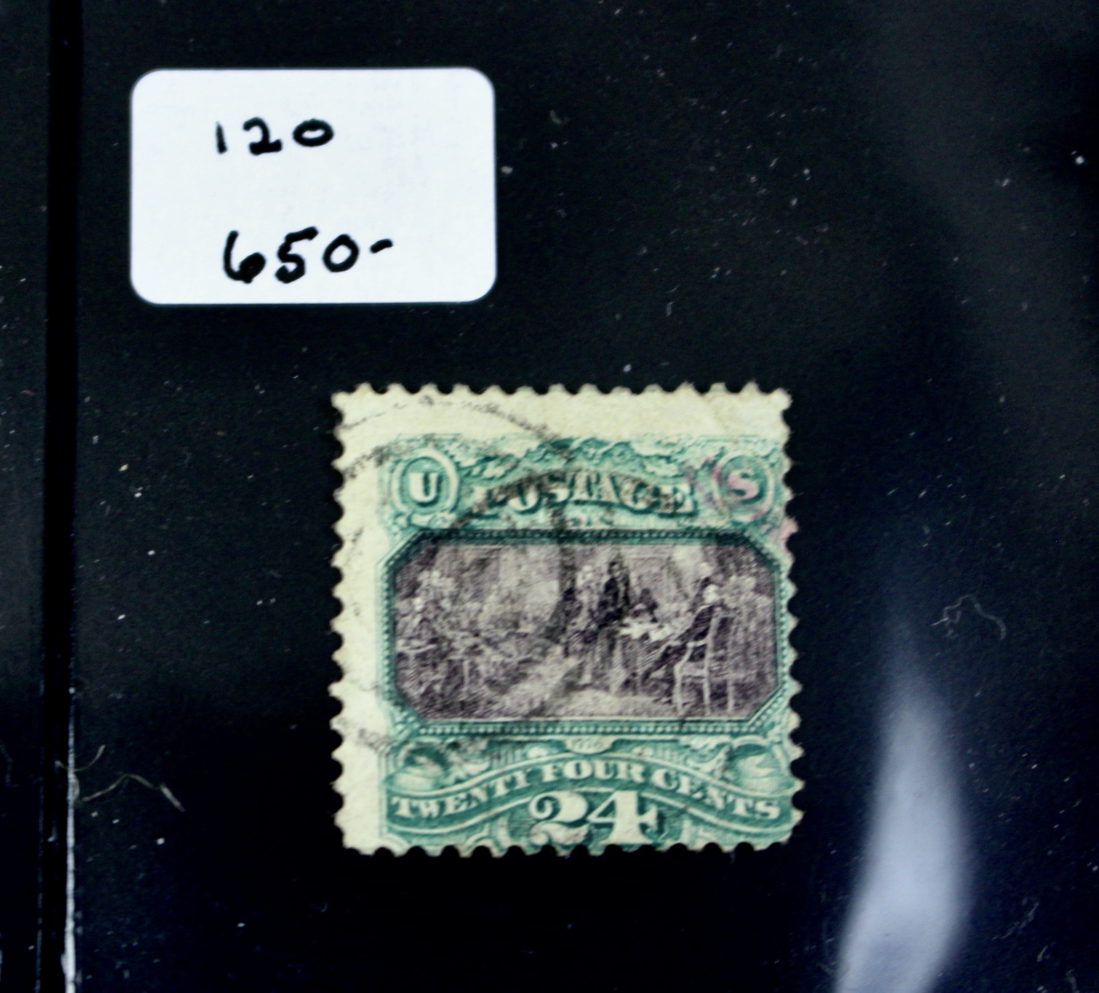 Eight Different 1869 U.S. Pictorial Postage Stamps, Incl. 24-Cent and 30-Cent