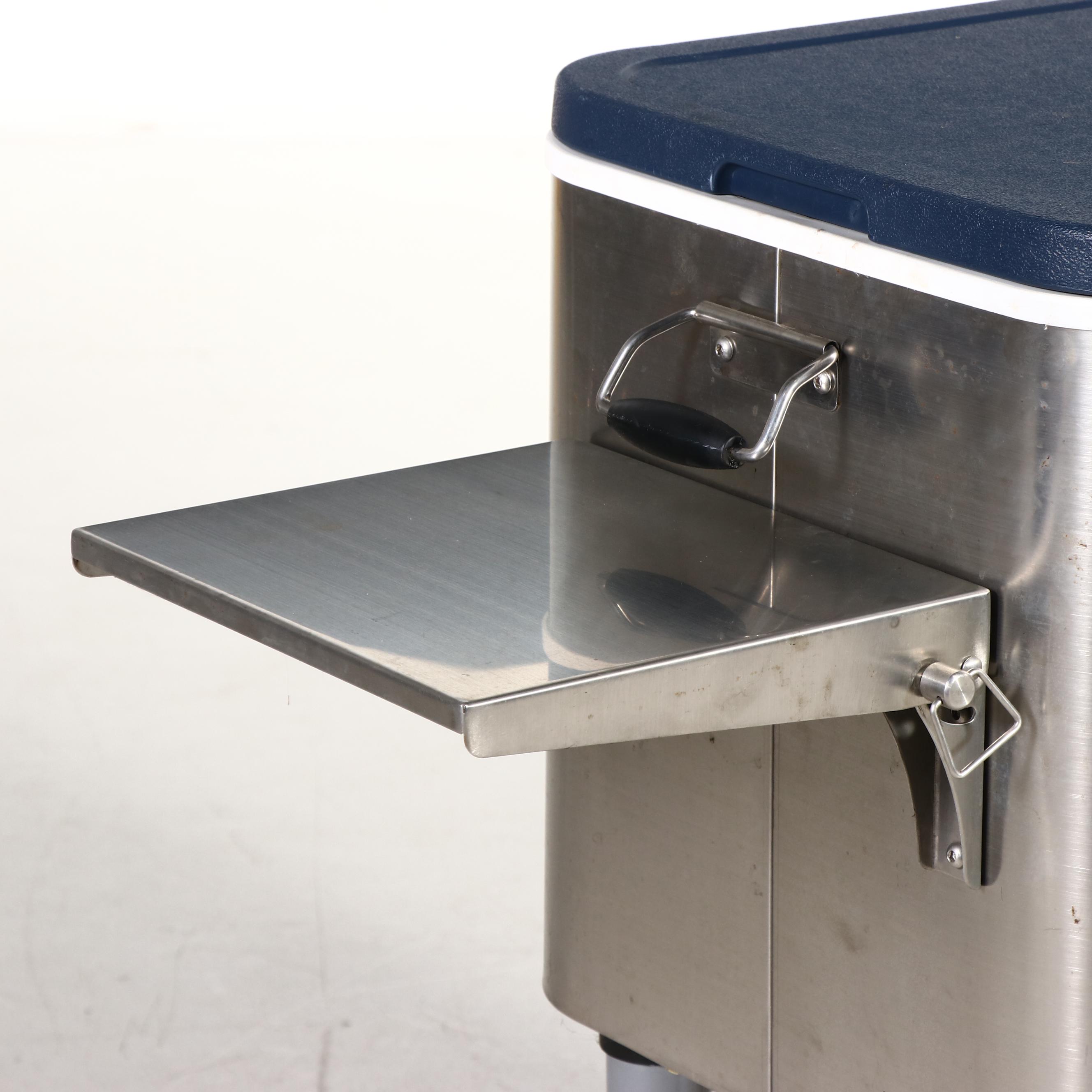 Tommy Bahama Stainless Rolling Beverage Cooler Cart