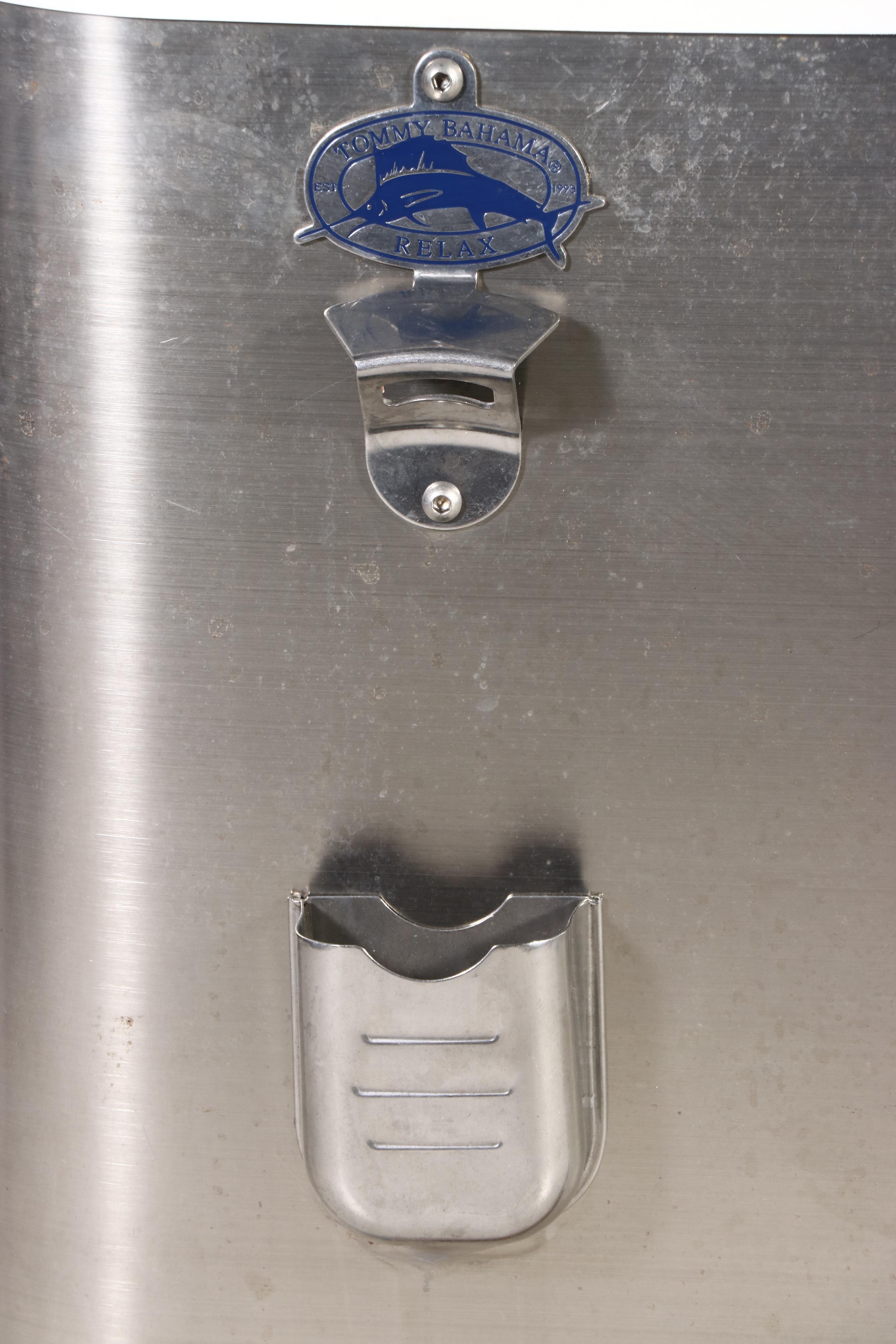 Tommy Bahama Stainless Rolling Beverage Cooler Cart