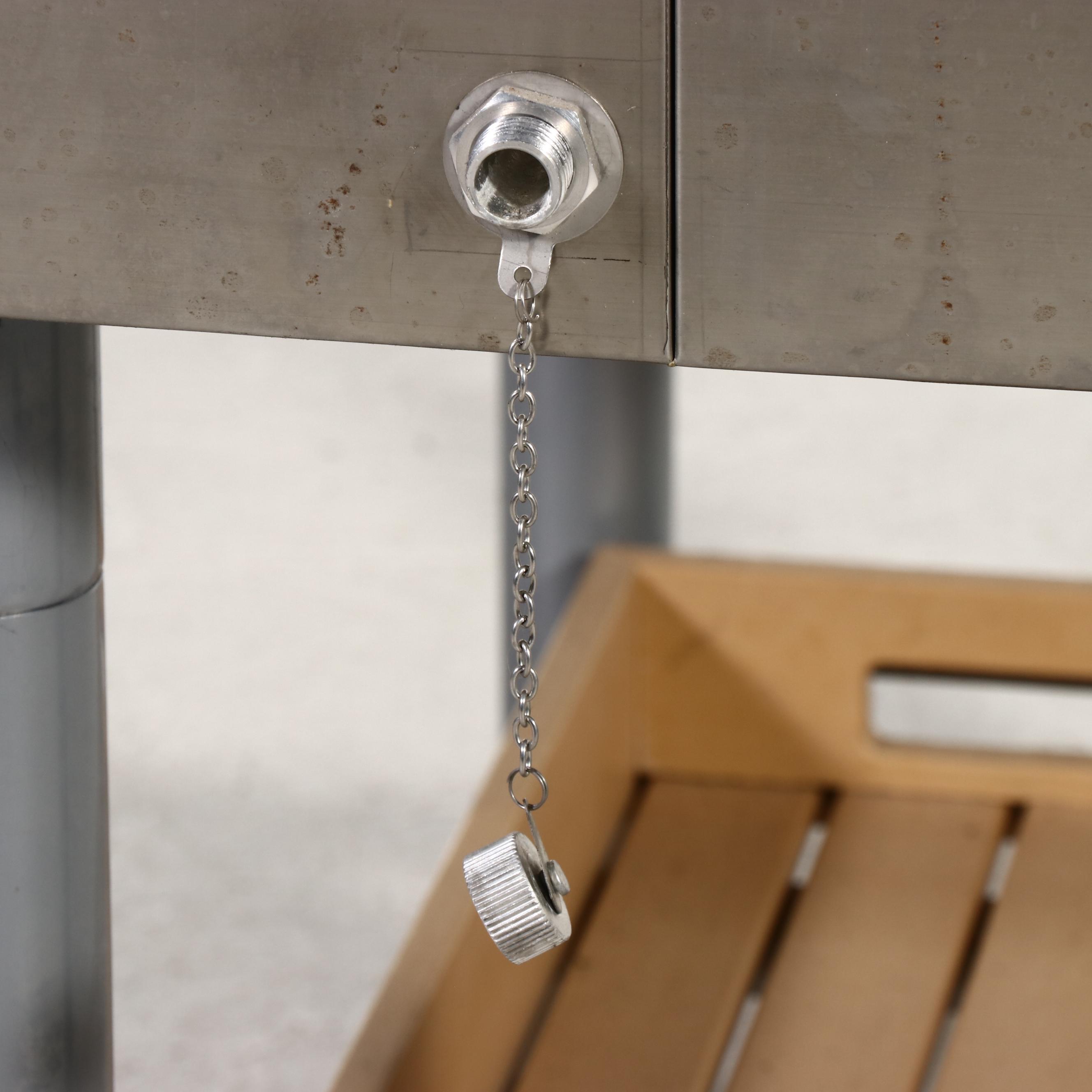 Tommy Bahama Stainless Rolling Beverage Cooler Cart