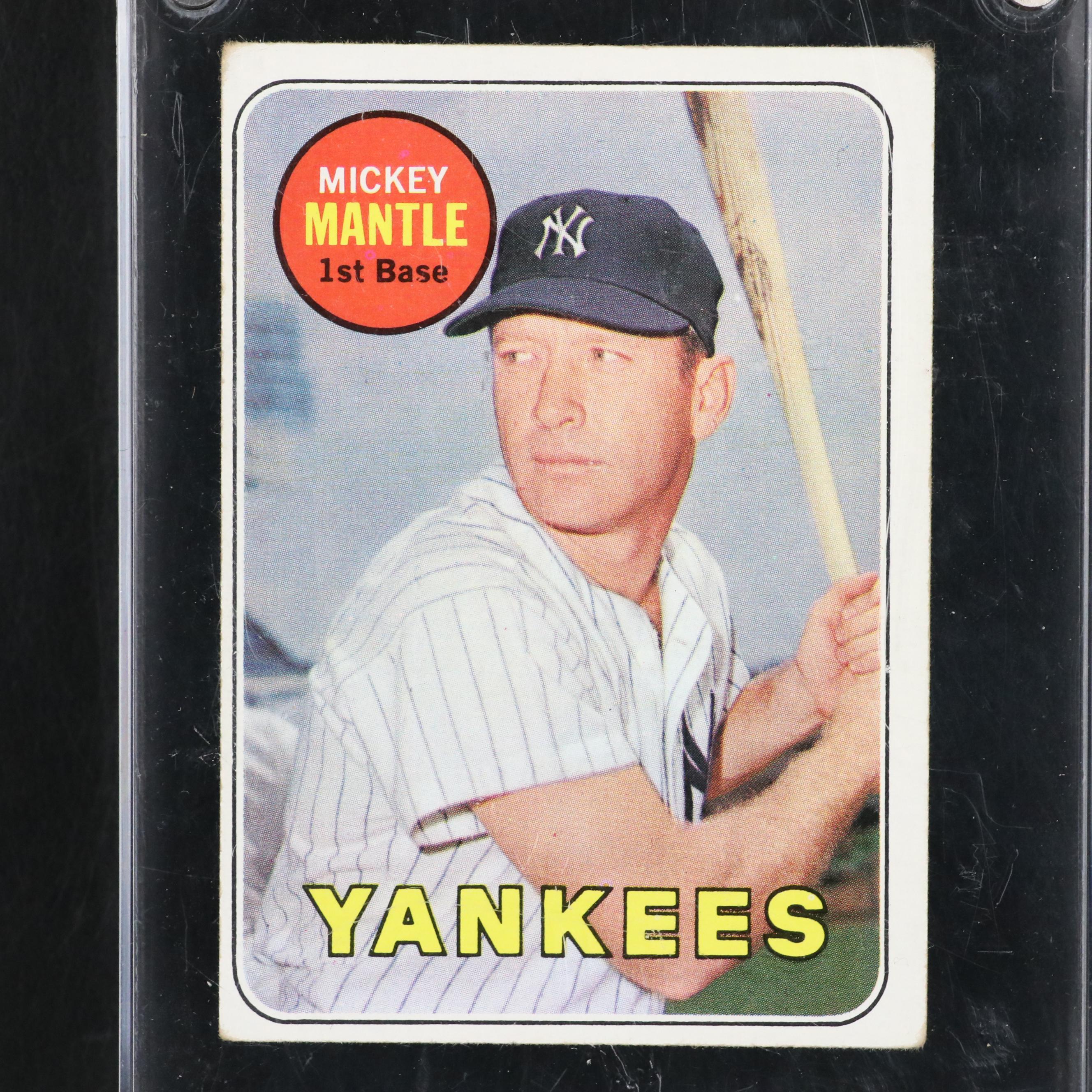 1969 Topps Mickey Mantle New York Yankees Baseball Card