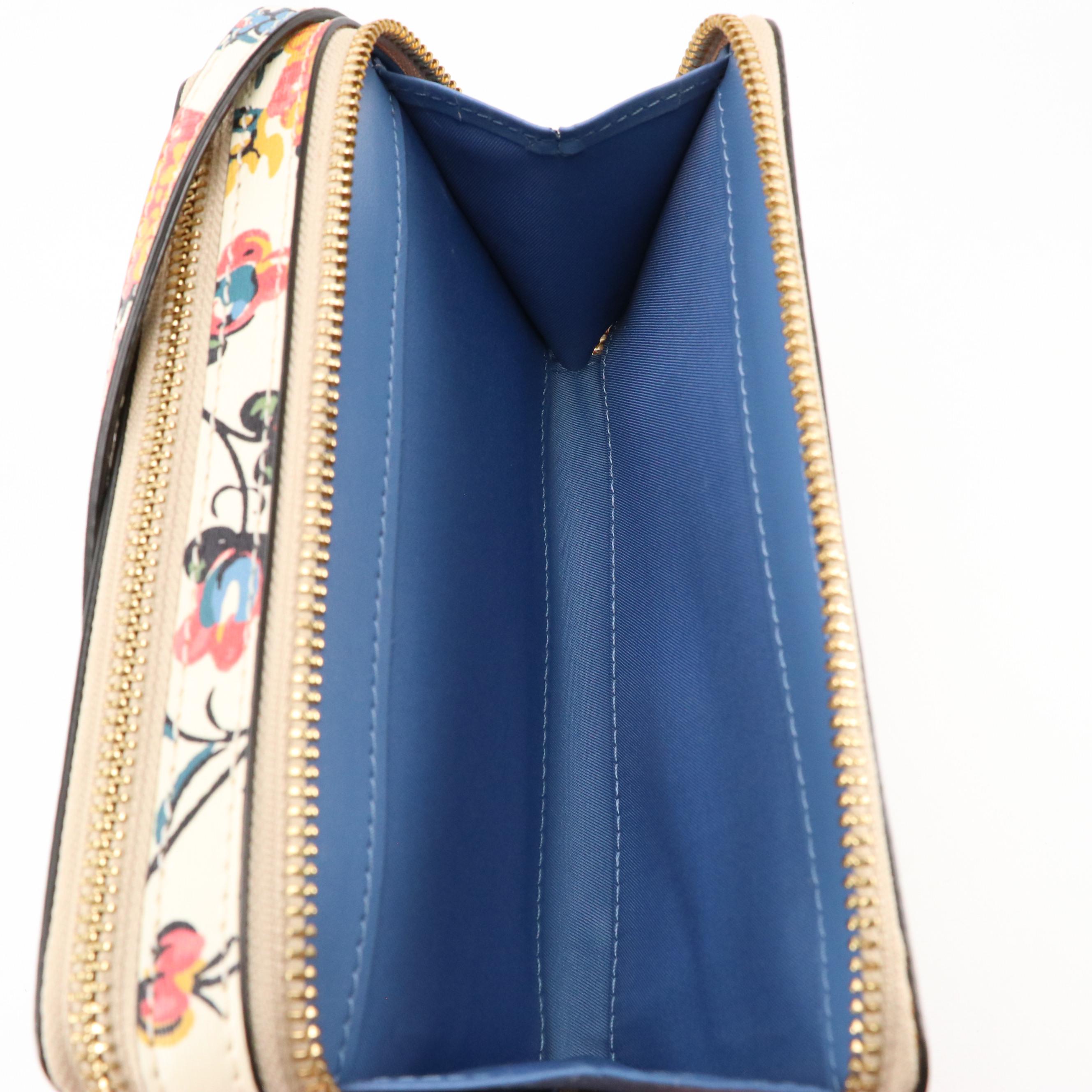 Tory Burch Gabriella Floral Coated Canvas Dual Zip Crossbody