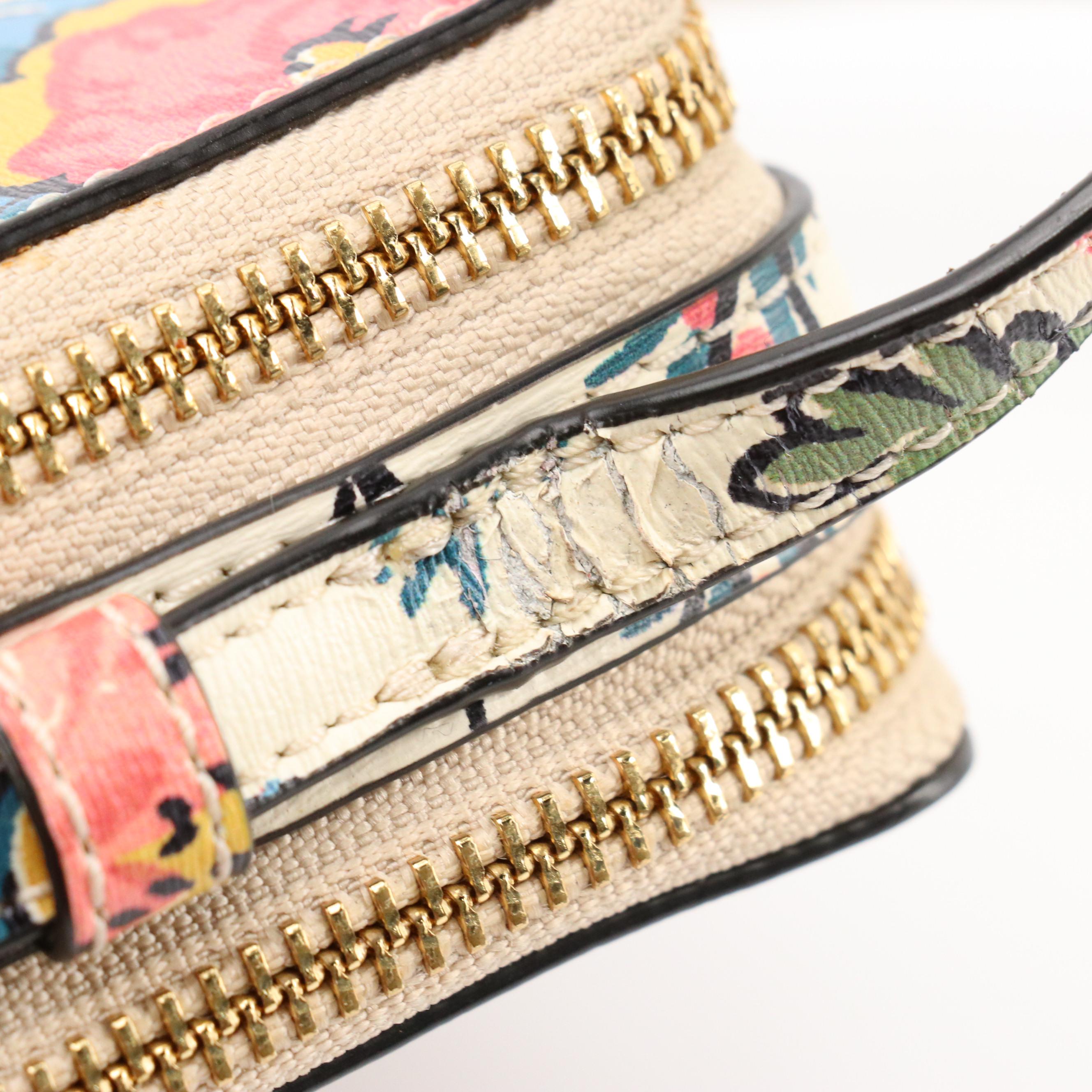 Tory Burch Gabriella Floral Coated Canvas Dual Zip Crossbody