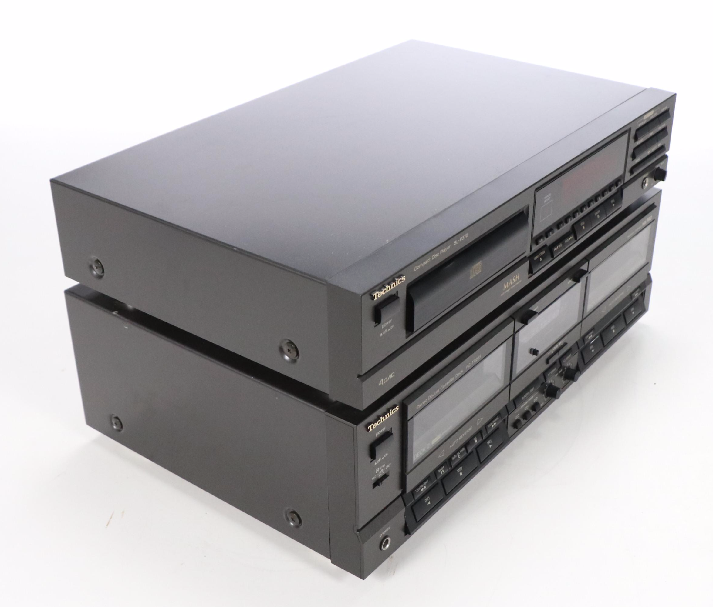 Technics CD Player SL-P370 and Cassette Deck RS-TR265 with Remote