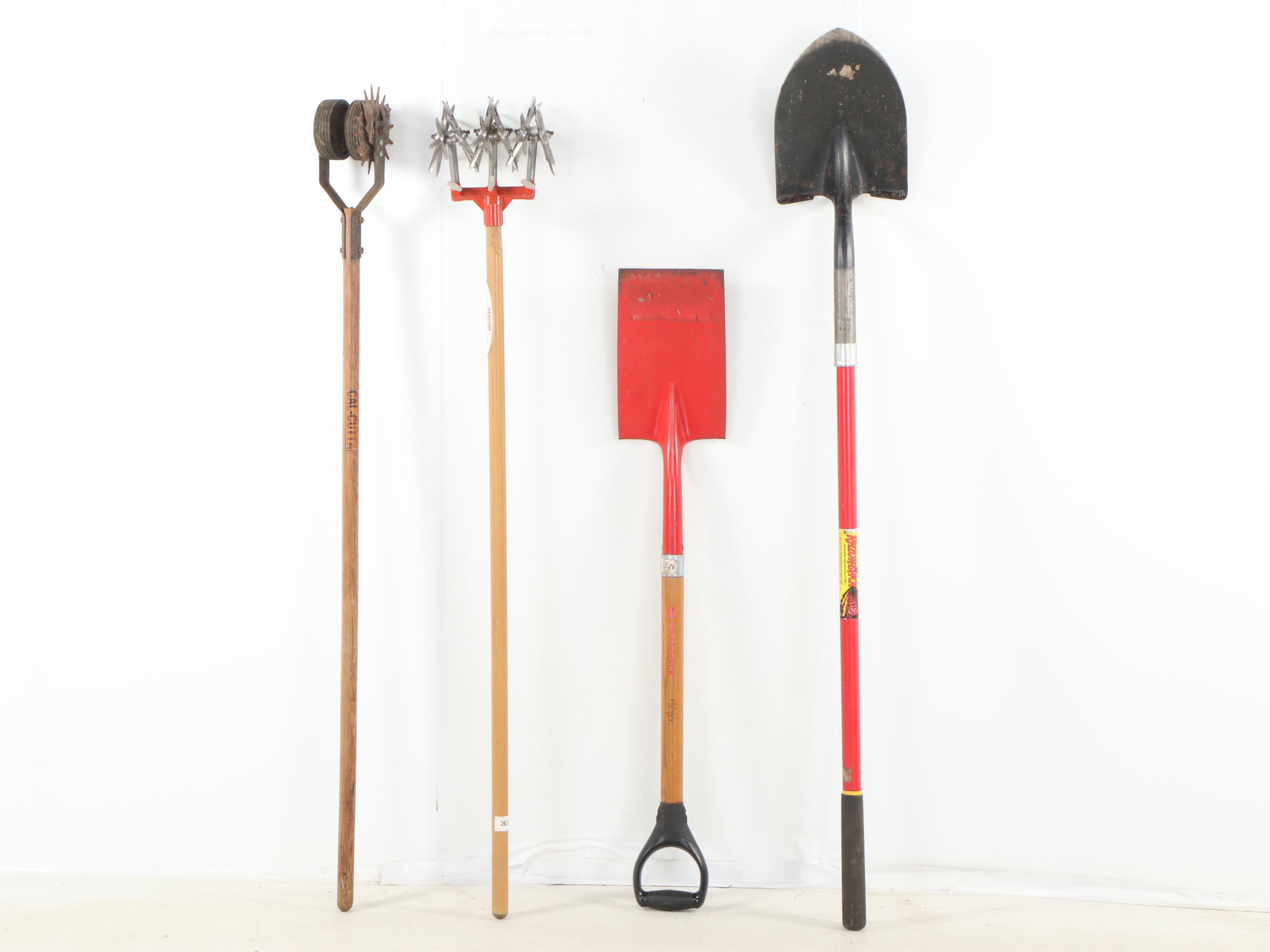 Lawn Tool Caddy with Black+Decker Hedge Trimmer and More