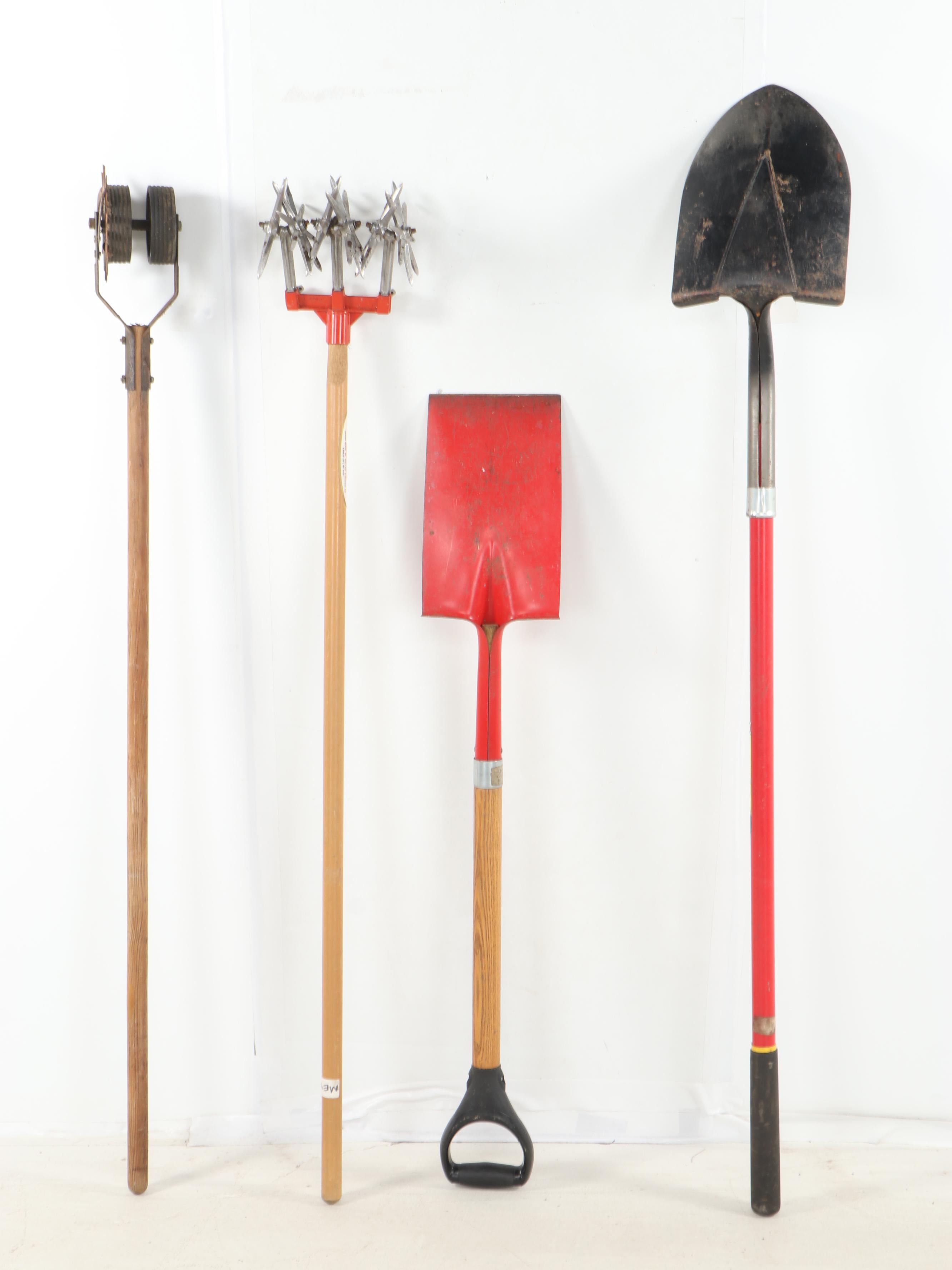 Lawn Tool Caddy with Black+Decker Hedge Trimmer and More