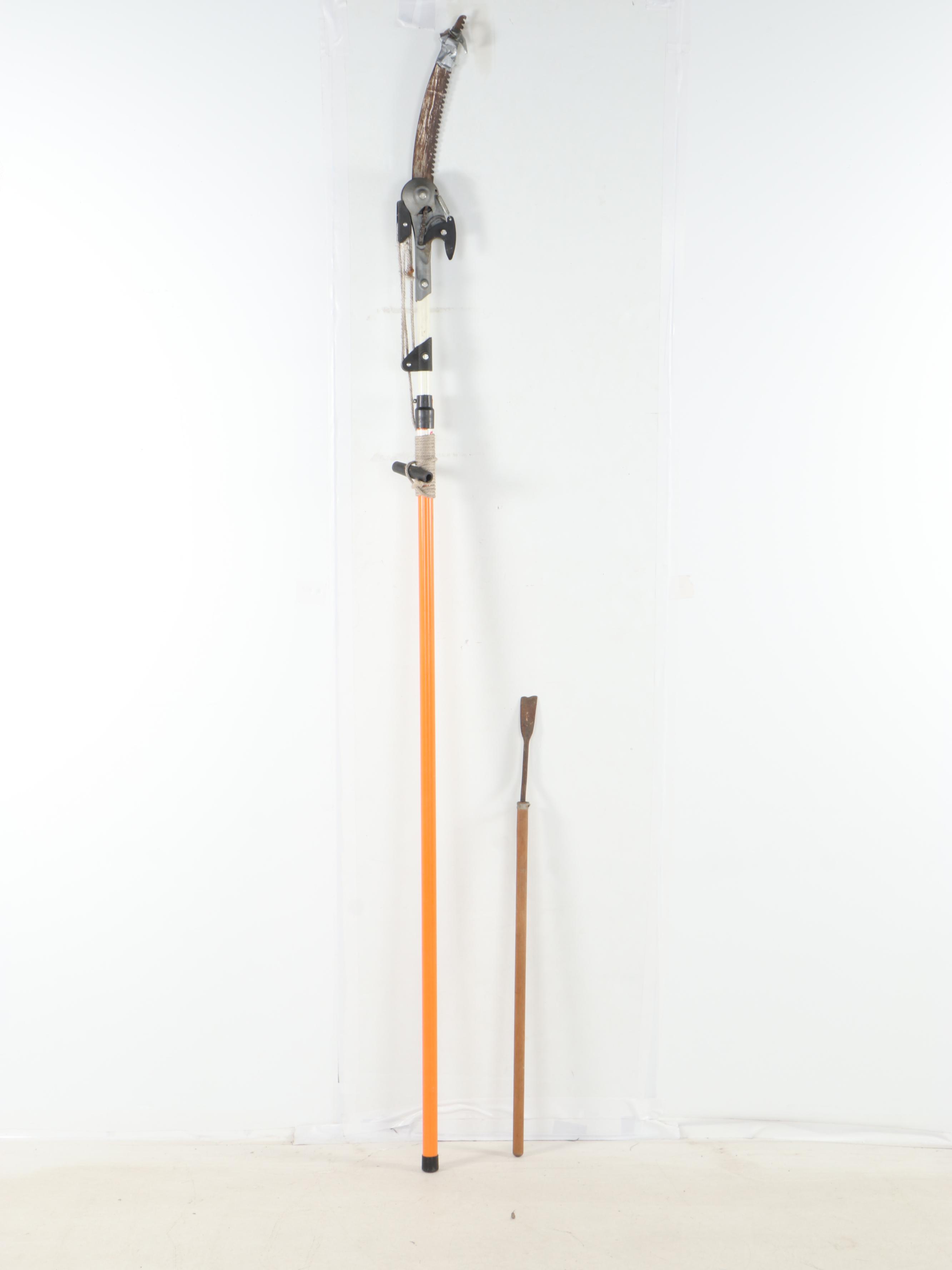 Lawn Tool Caddy with Black+Decker Hedge Trimmer and More