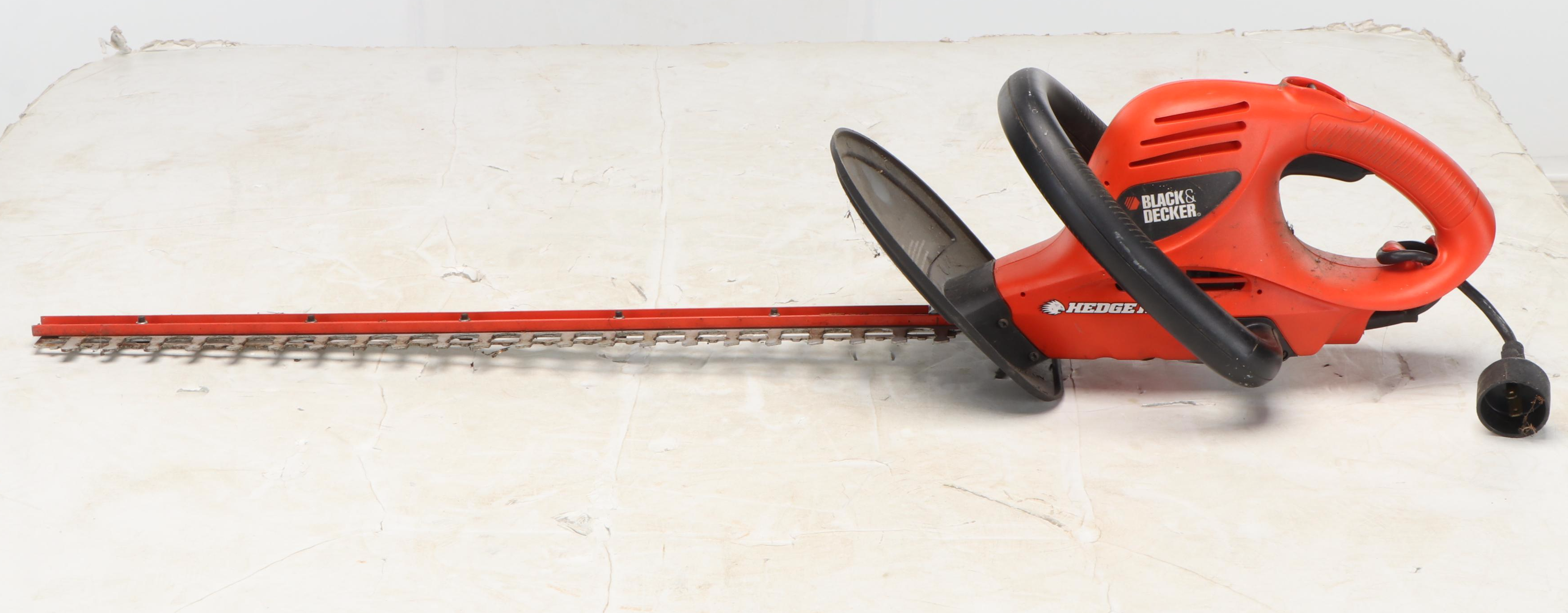 Lawn Tool Caddy with Black+Decker Hedge Trimmer and More