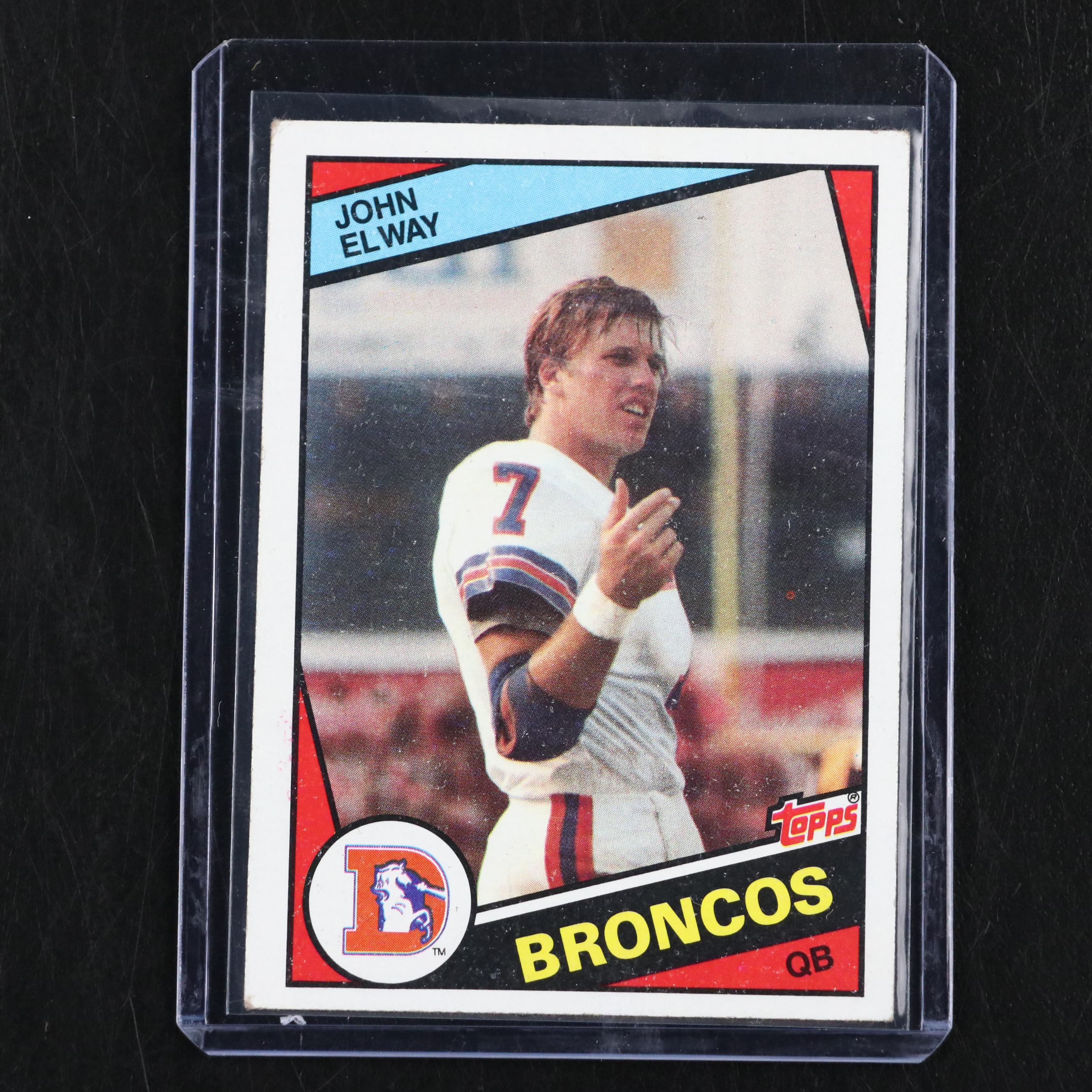 1981 Topps Joe Montana and 1984 Topps John Elway Rookie Football Cards